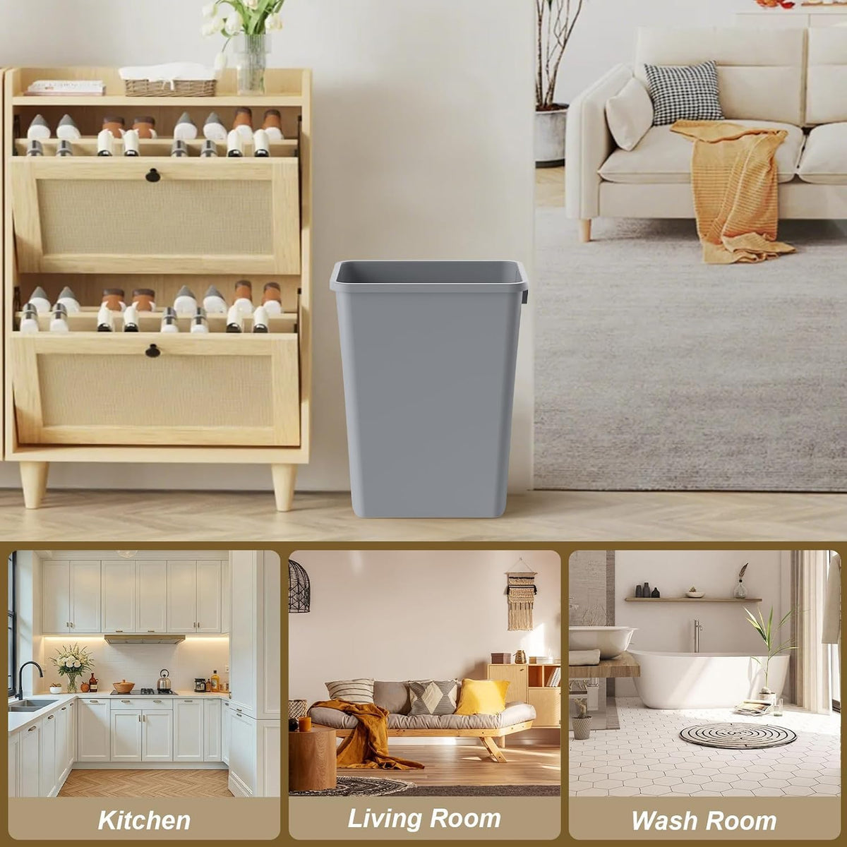 35QT Kitchen Trash Can