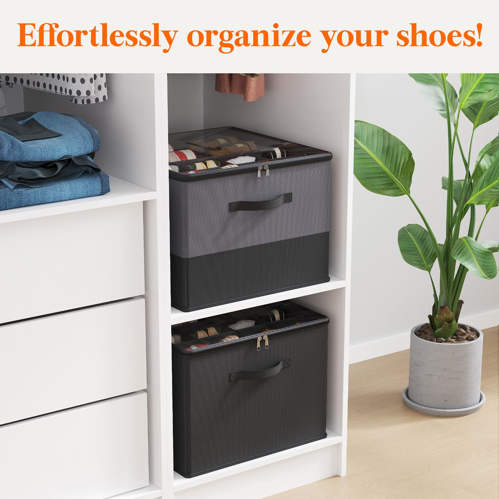 Shoe Storage Organizer for Closet (2 Count)
