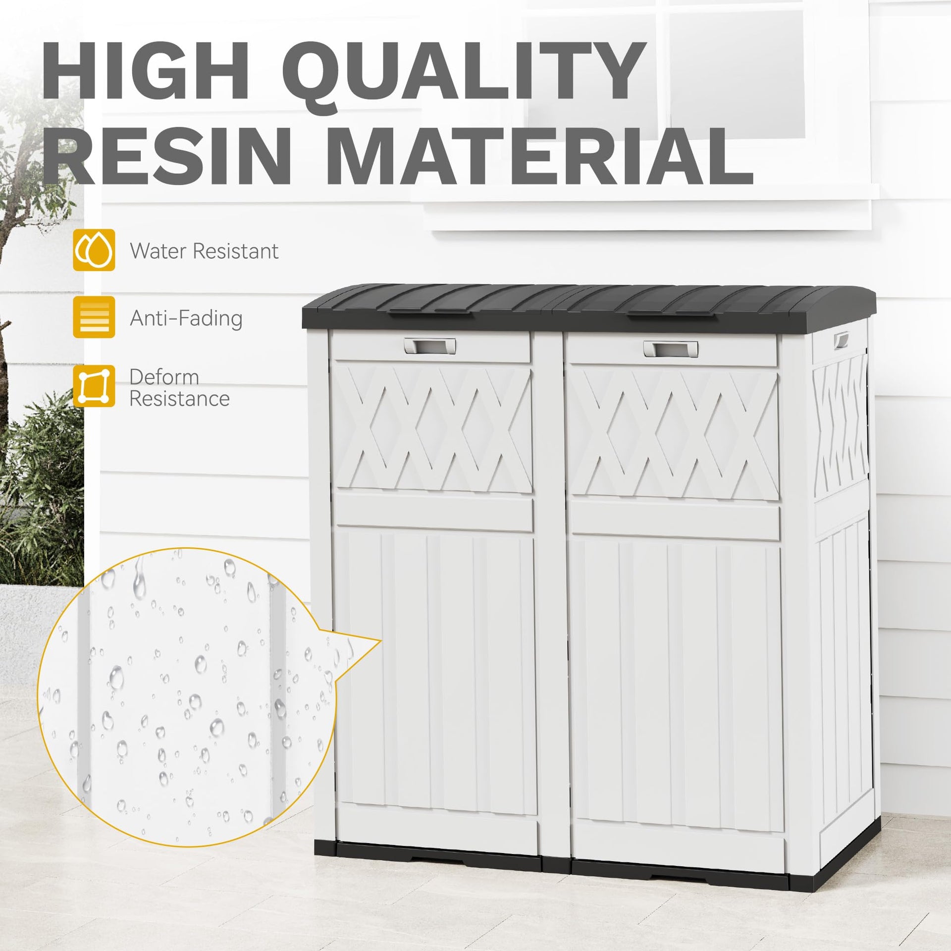 72 Gallon Dual Outdoor Trash Can