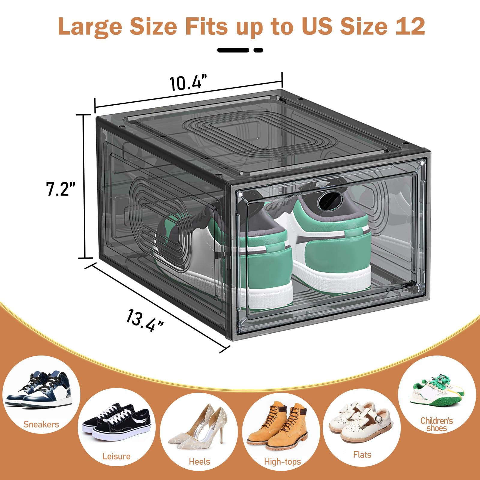 10 Pack Shoe Organizer Stackable