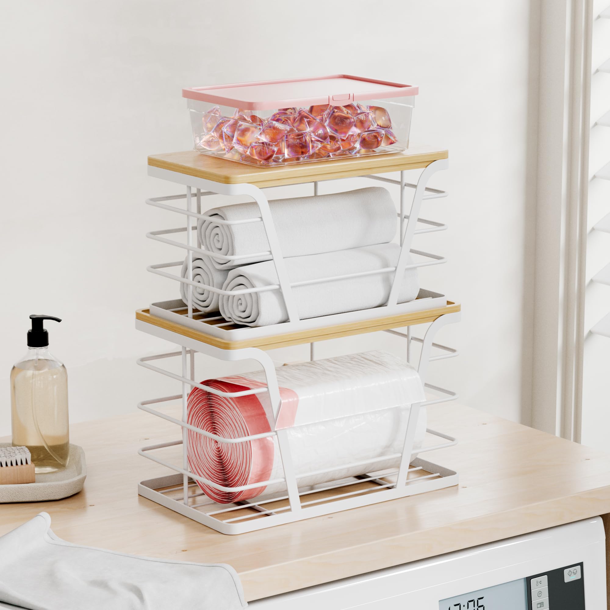 2 Pack Stackable Laundry Room Organization and Storage (2 Count)