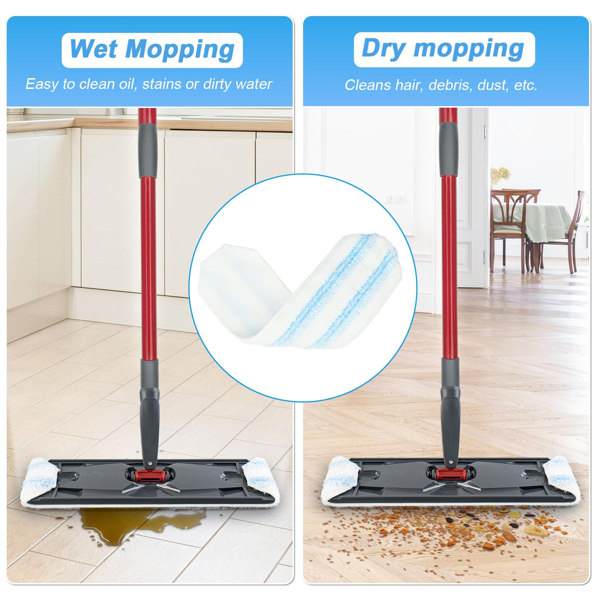 Mop Replacement Pads Compatible with O (3 Count)