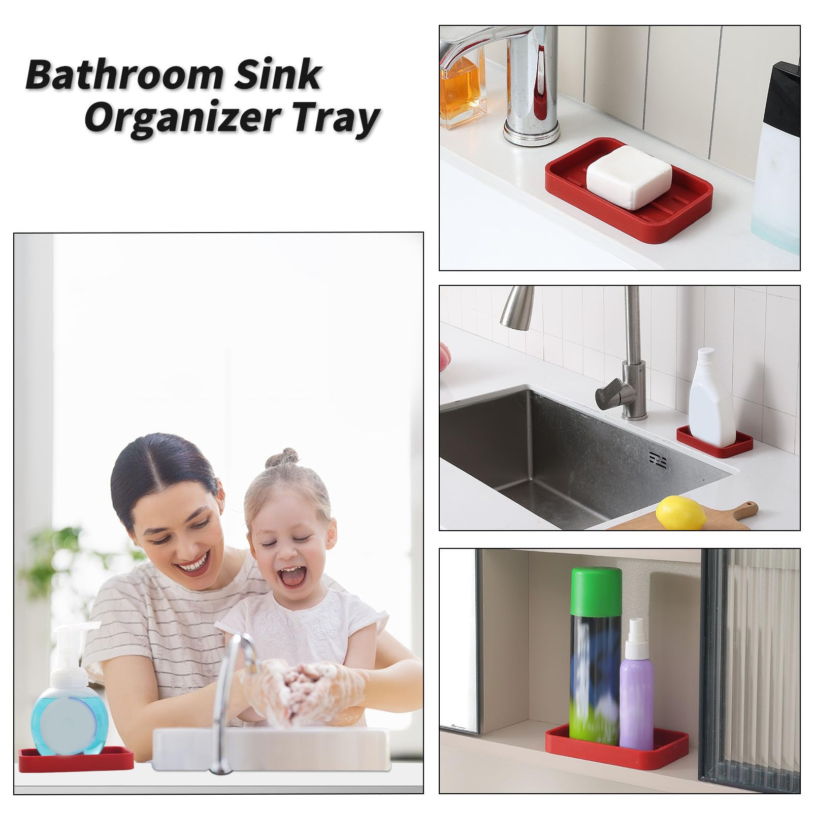 Silicone Kitchen Sink Organizer Tray for Multiple Usage