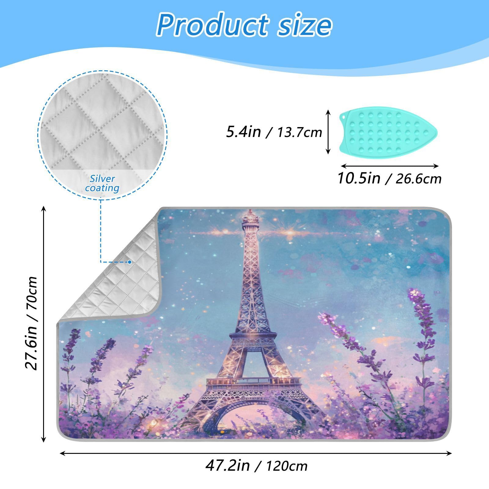 Ironing Mat Portable Ironing Pad Ironing Blanket for Table Top Heat Resistance Double
