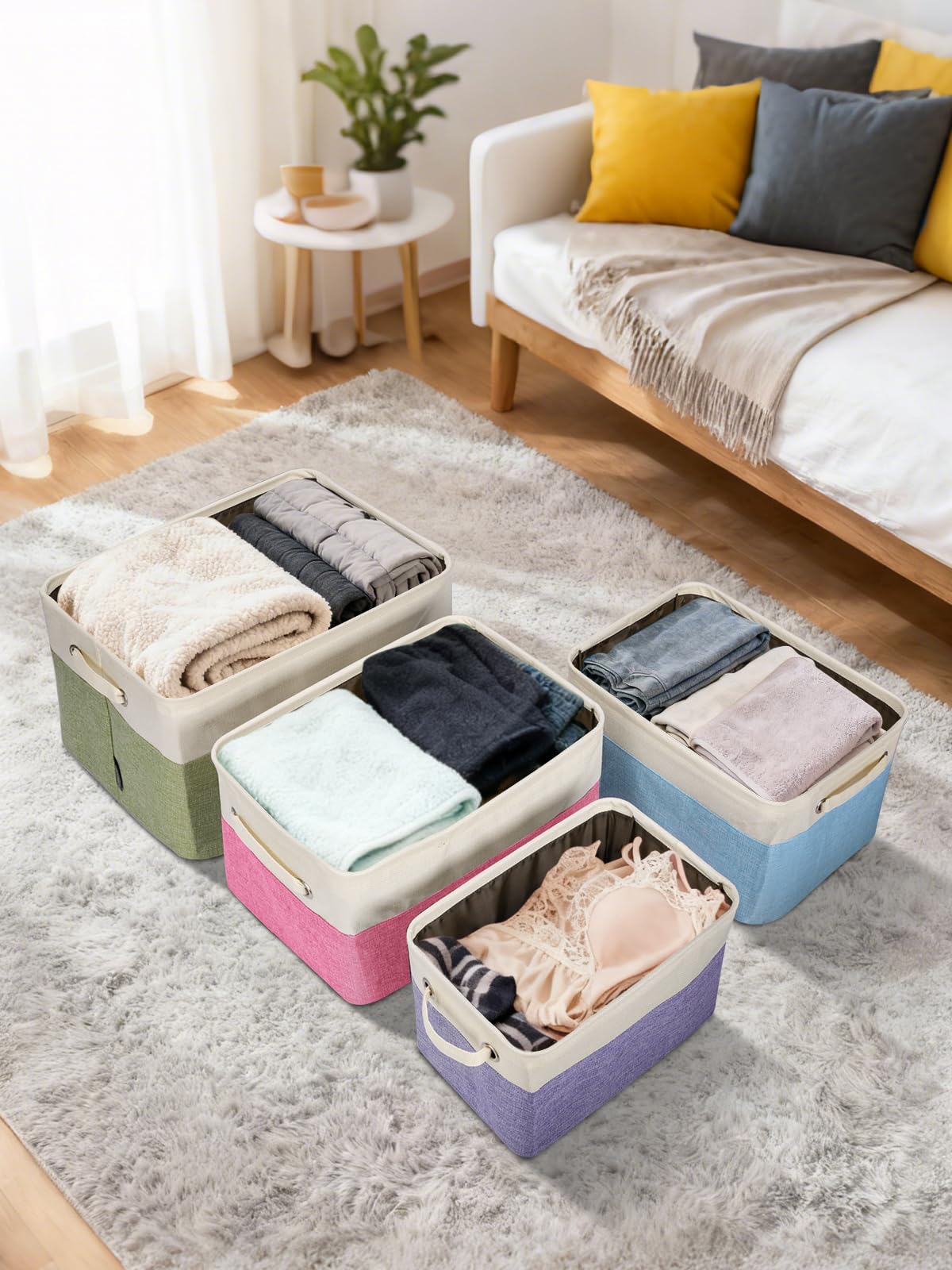 1 Pack Fabric Closet Storage Bins for Shelves
