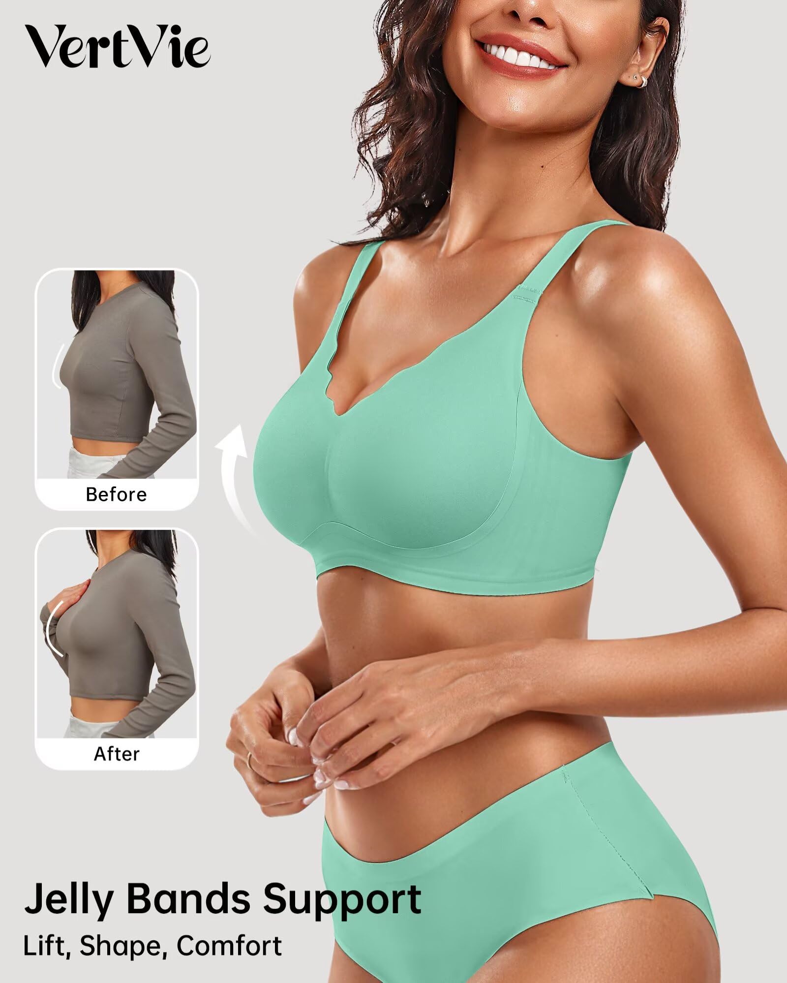 Seamless Jelly Bra No Underwire Supportive Bralette