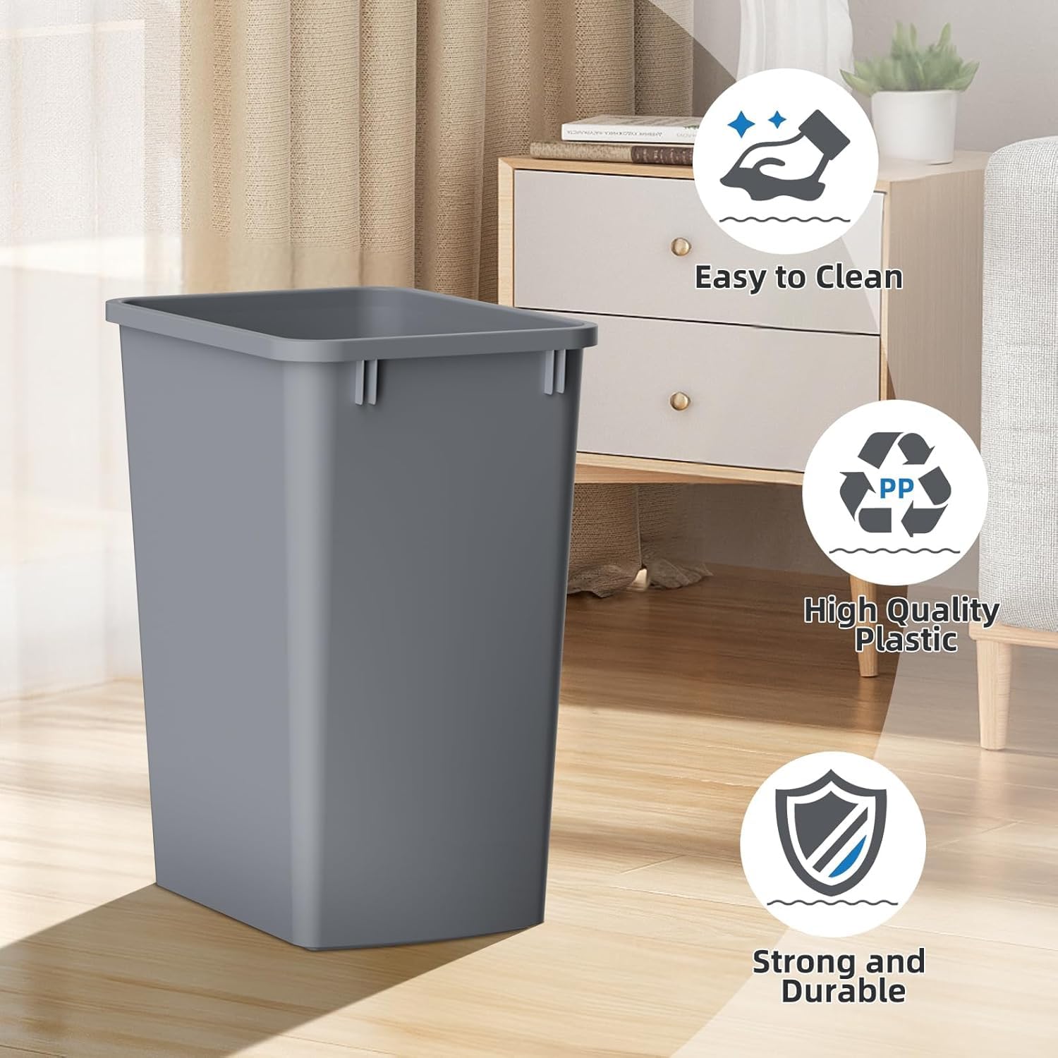 35 Quart Plastic Trash Can