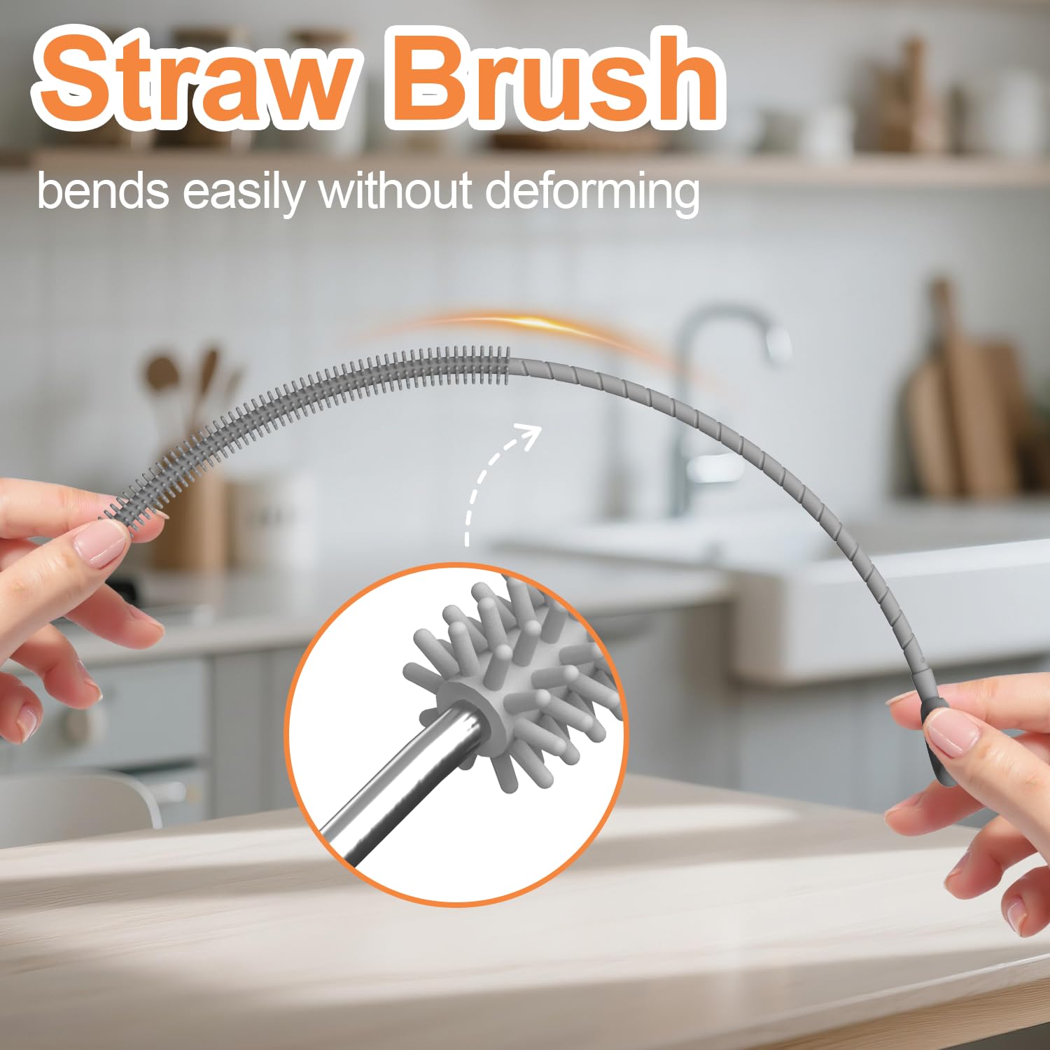 Silicone Straw Cleaner Brush