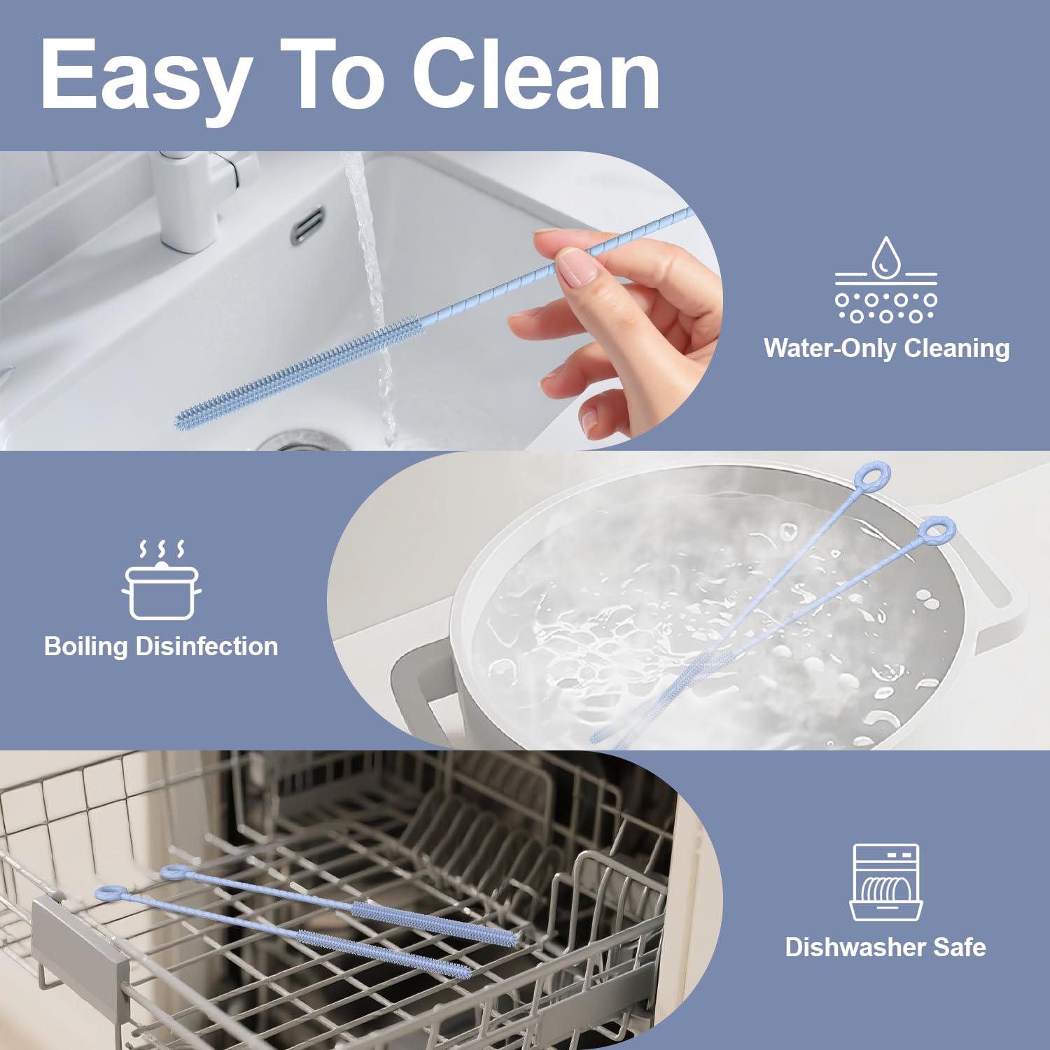 Silicone Straw Cleaner Brush