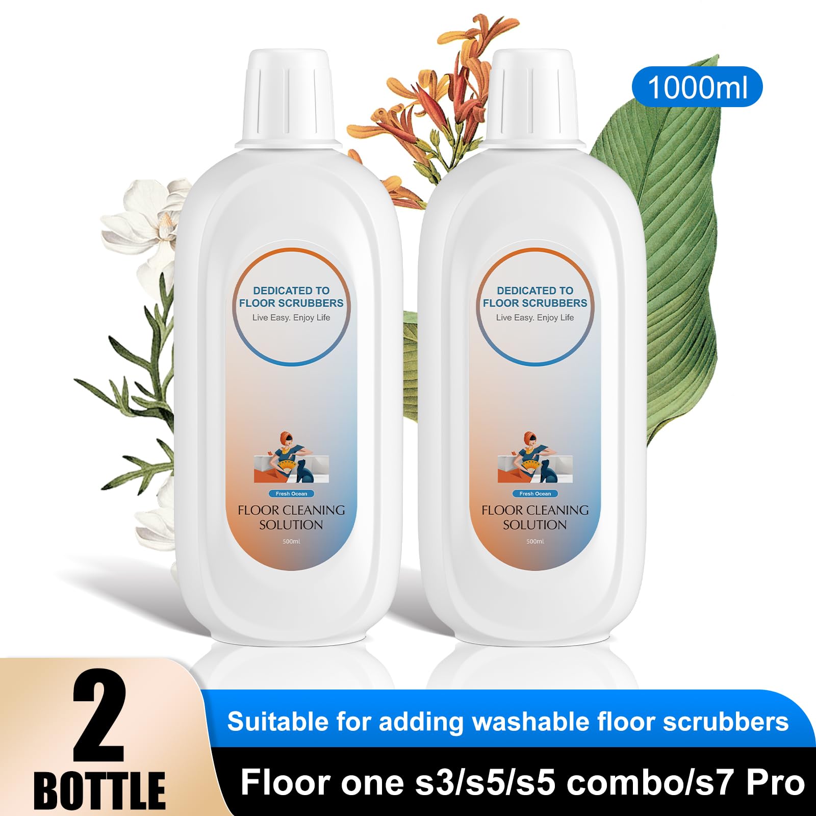 Floor Cleaning Solution Compatible With Tineco (35.27 Fl Oz)