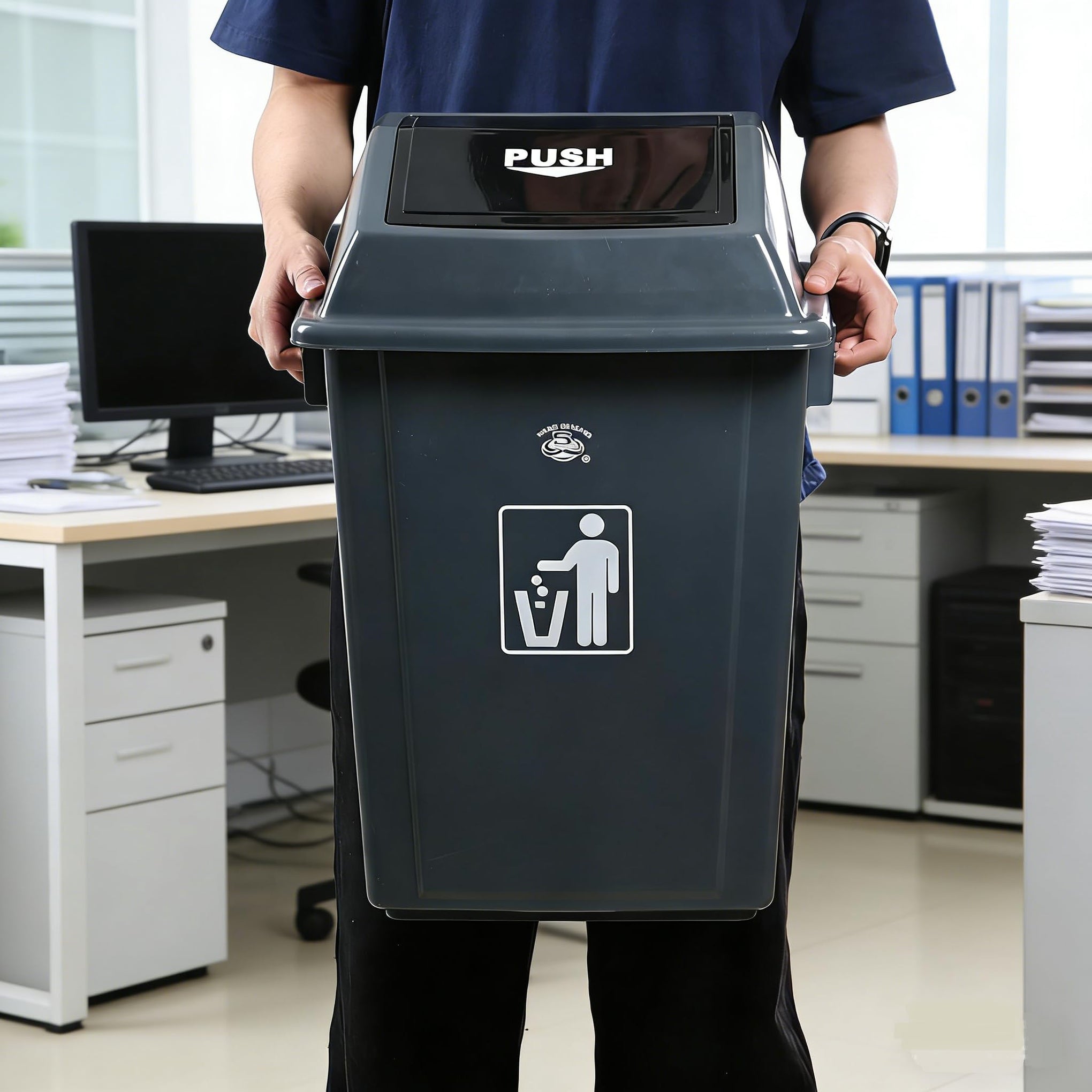 Kitchen Trash Can 13 Gallon with Swing Lid (4 Count)