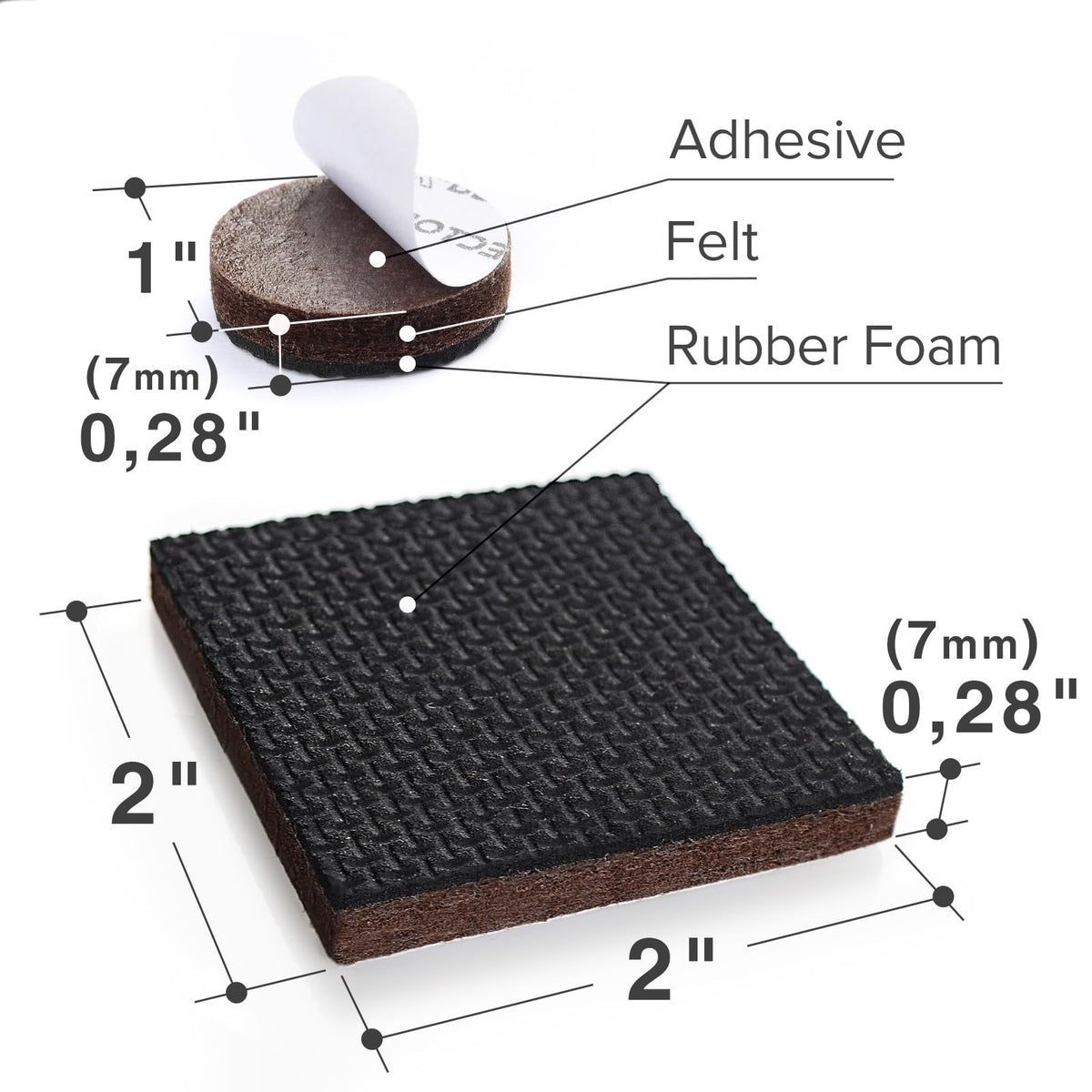 Non Slip Furniture Pads X (48 Count)