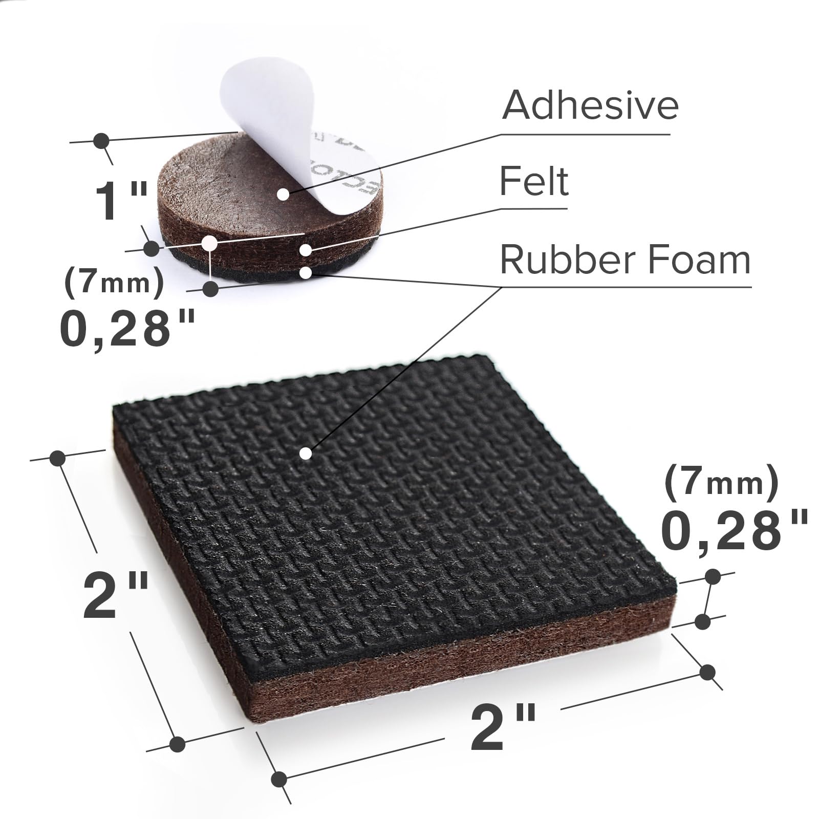 Non Slip Furniture Pads X (48 Count)
