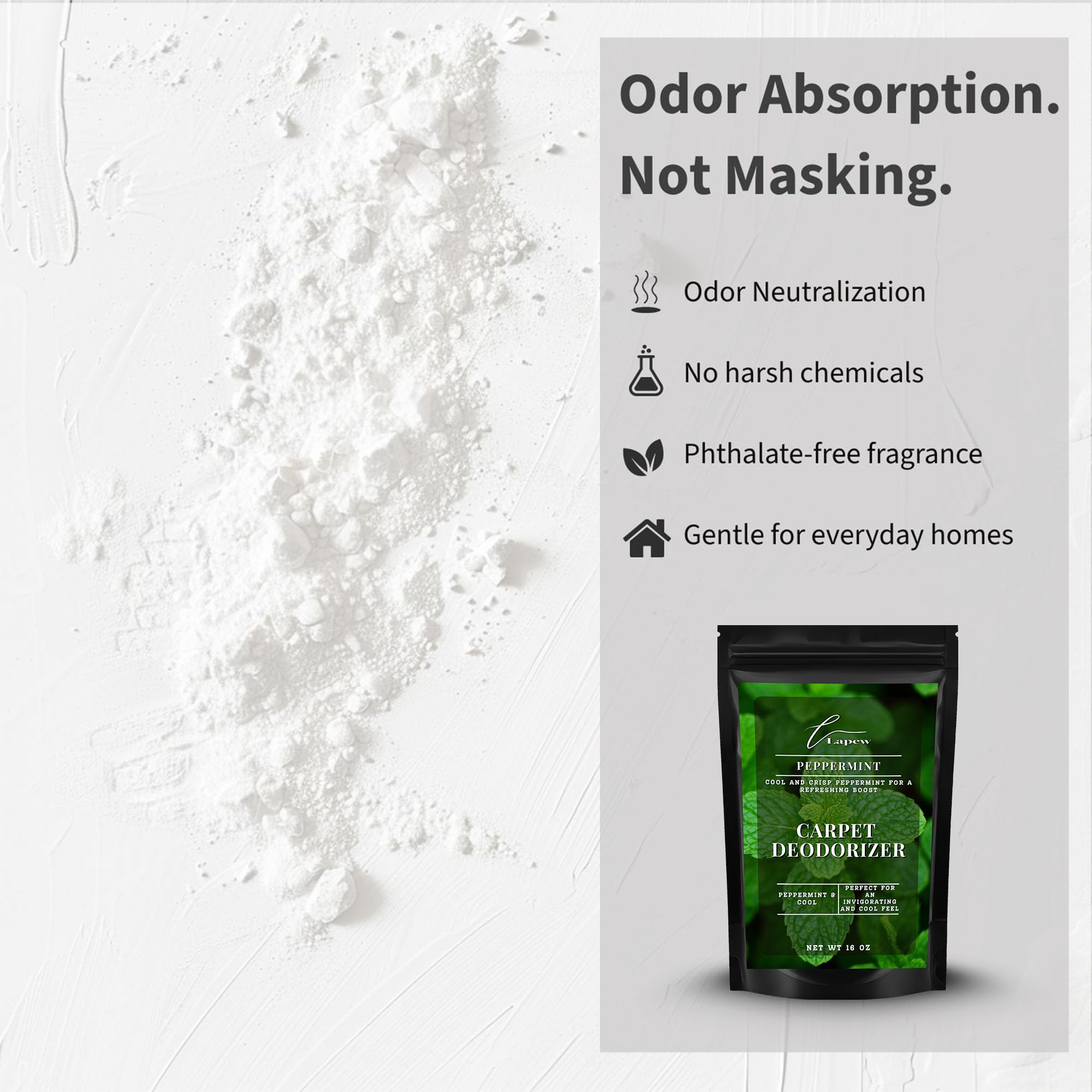 Peppermint Carpet Deodorizer Powder (16 Ounce)