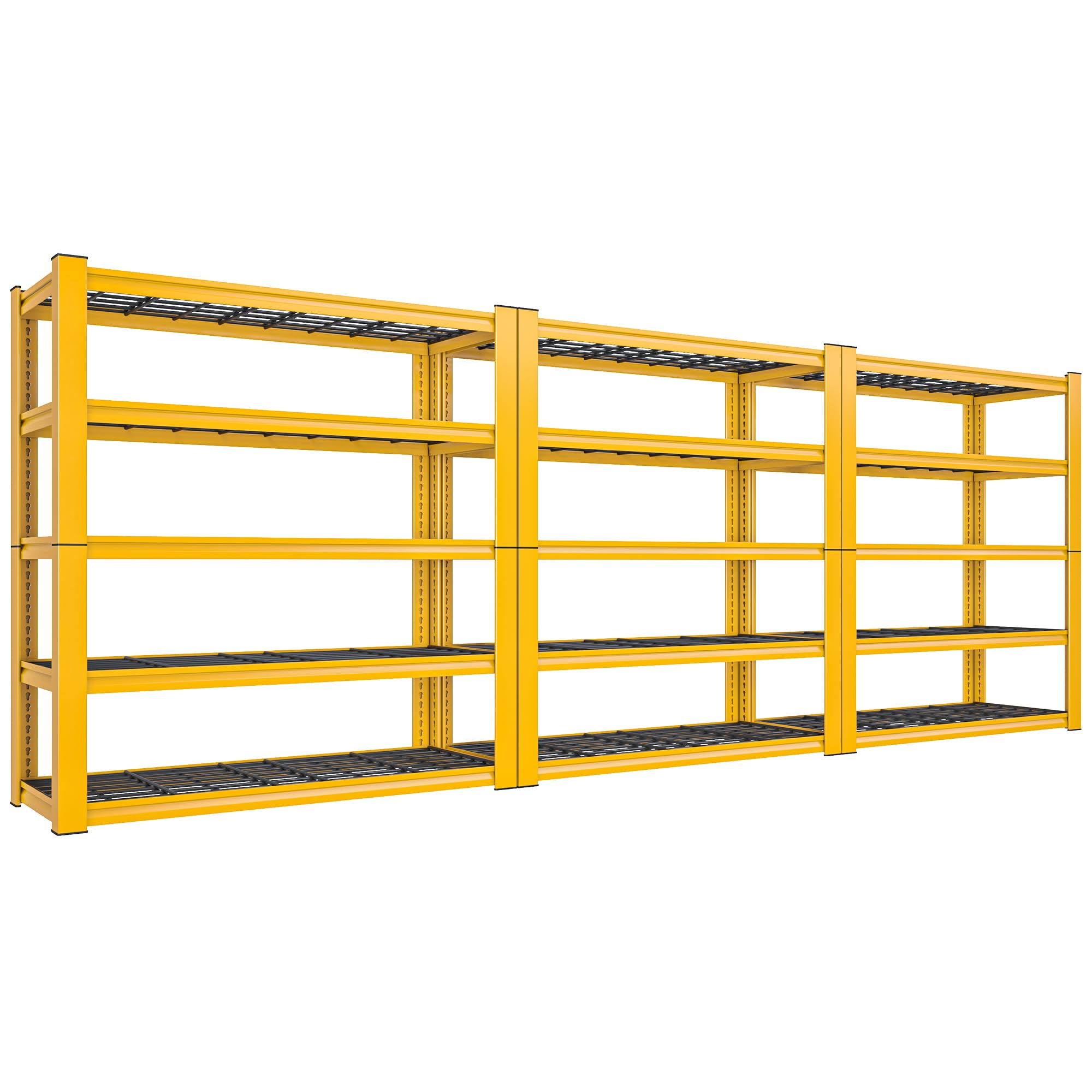 72''H Garage Shelving 3010 LBS Storage Shelves Adjustable Metal Shelving 5 Tier Metal Shelves for Storage Industrial Shelf for Kitchen Pantry Warehouse Basement 72" HX35.5 WX16 D