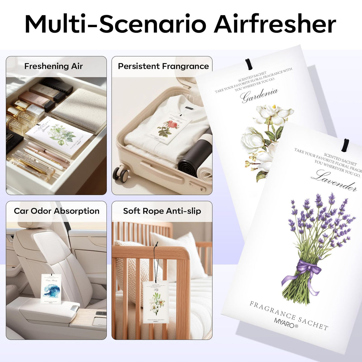 12 Pack Assorted Floral Scented Sachets (12 Count)