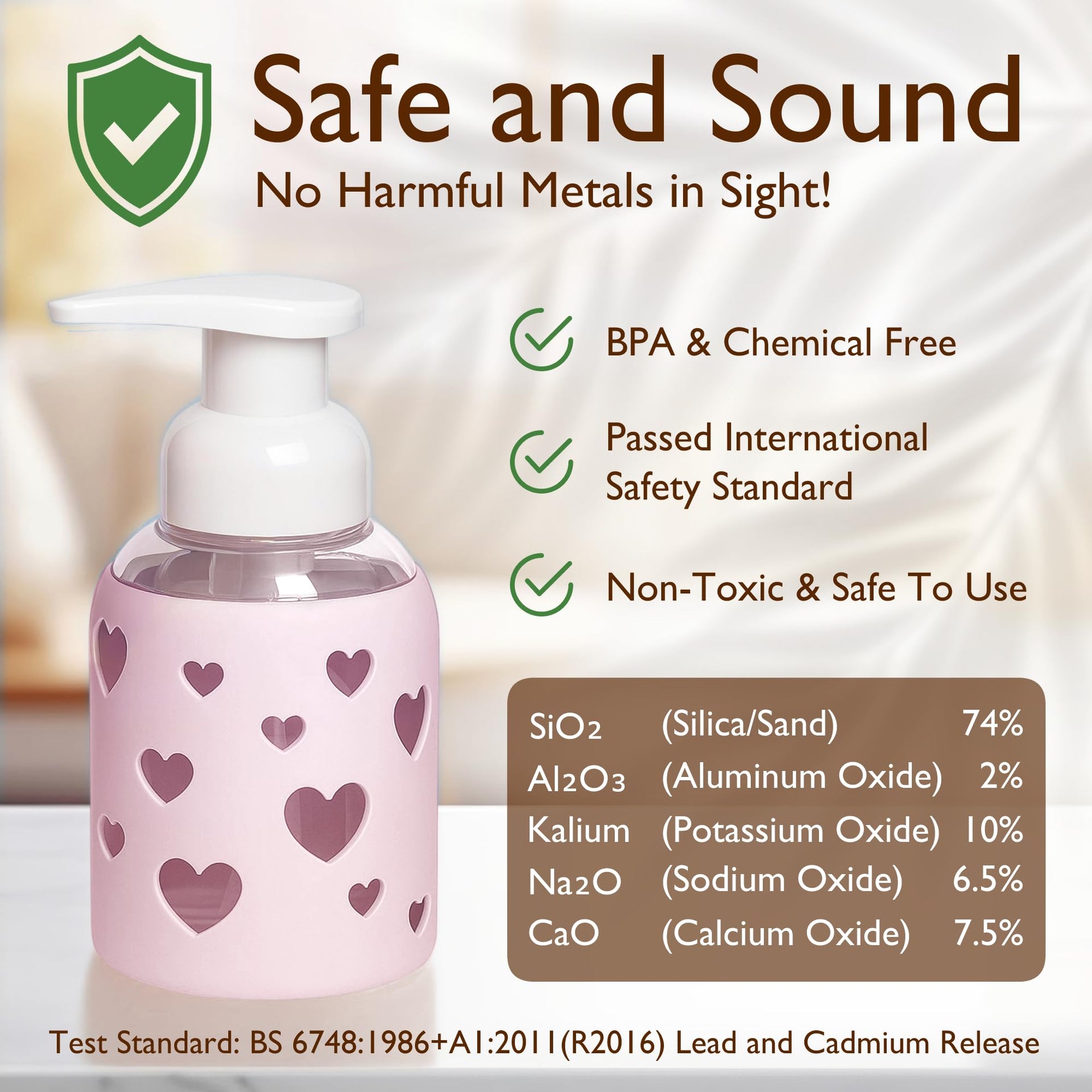 Foaming Hand Soap Dispenser Glass