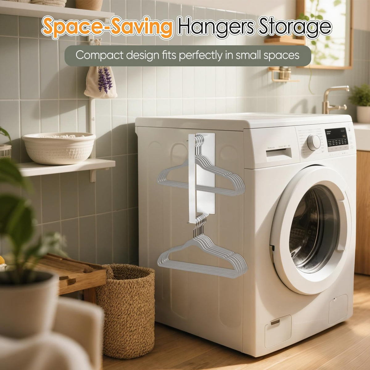 Magnetic Hanger Organizer for Washing Machine