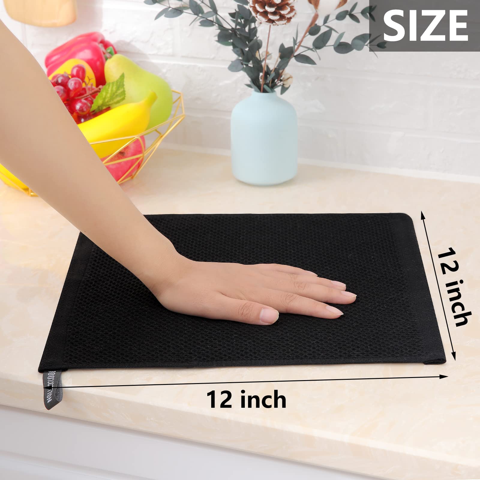 100% Cotton Waffle Weave Kitchen Dish Cloths 6 (6 Count)