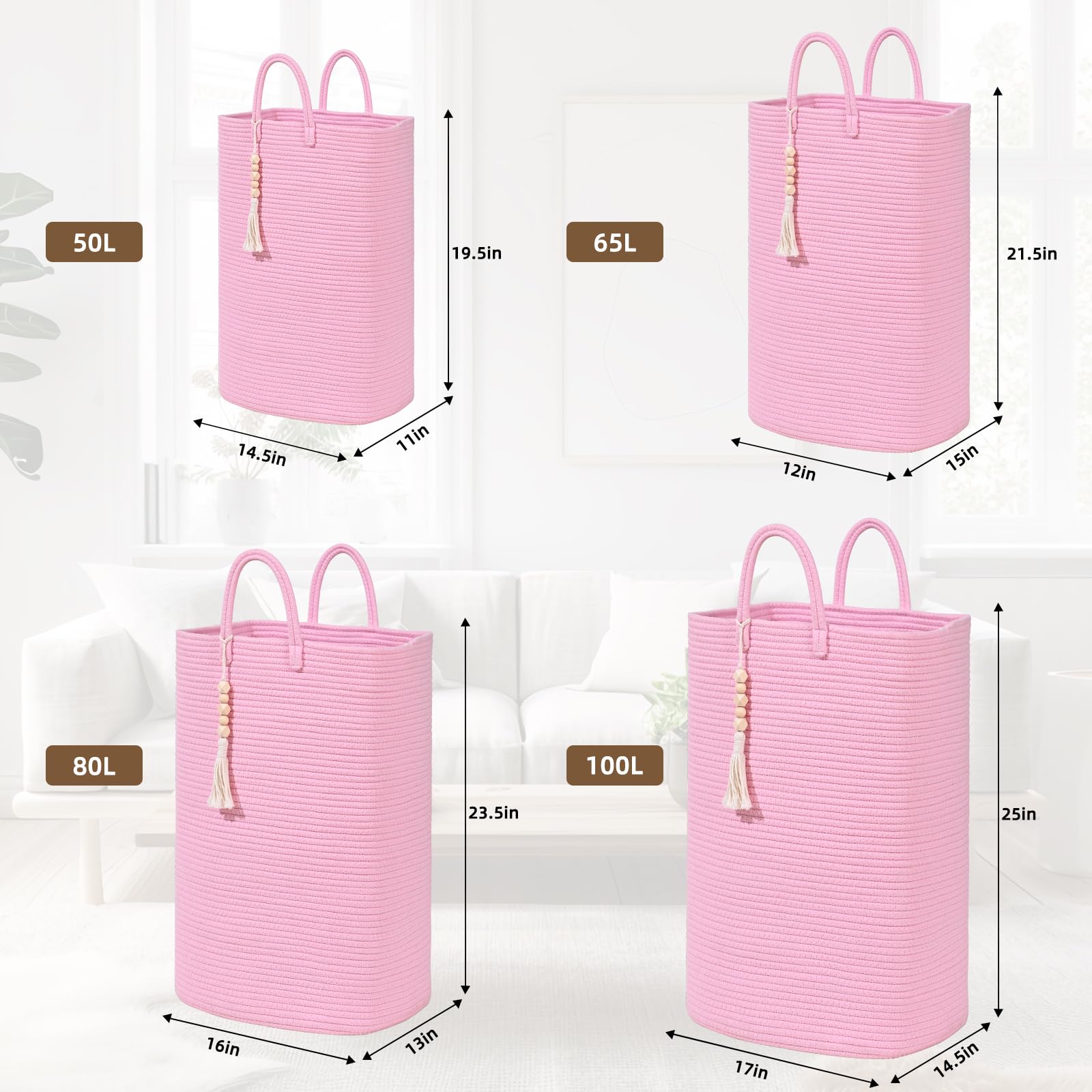 Woven Laundry Basket for Clothes