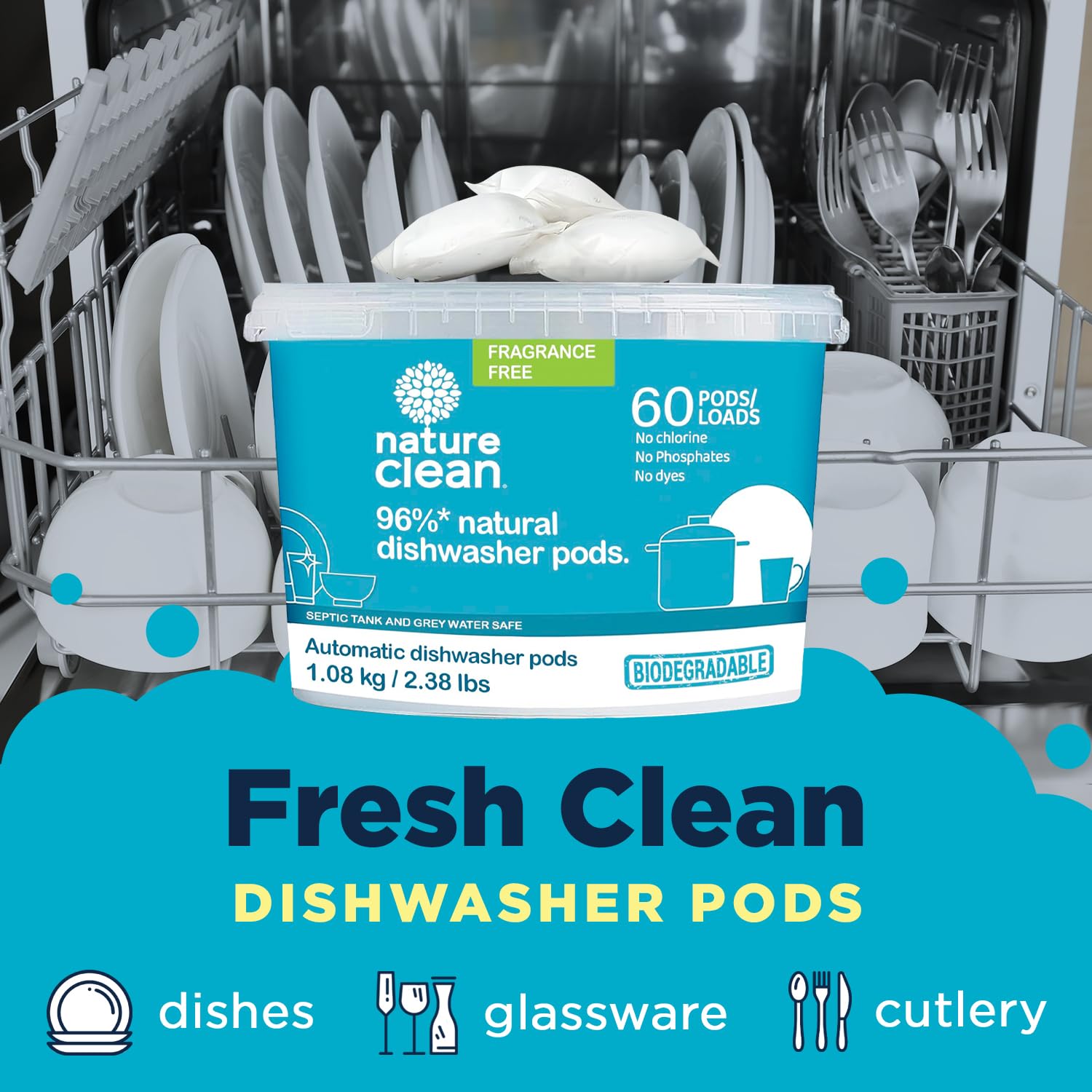 Non Toxic Dishwasher Detergent Pods (240 Count)