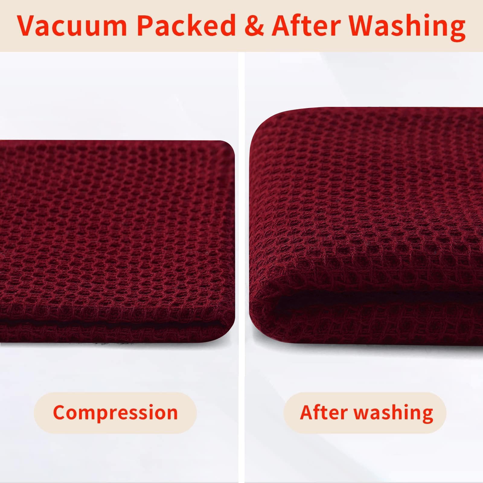 100% Cotton Waffle Weave Kitchen Dish Towels 12 (12 Count)