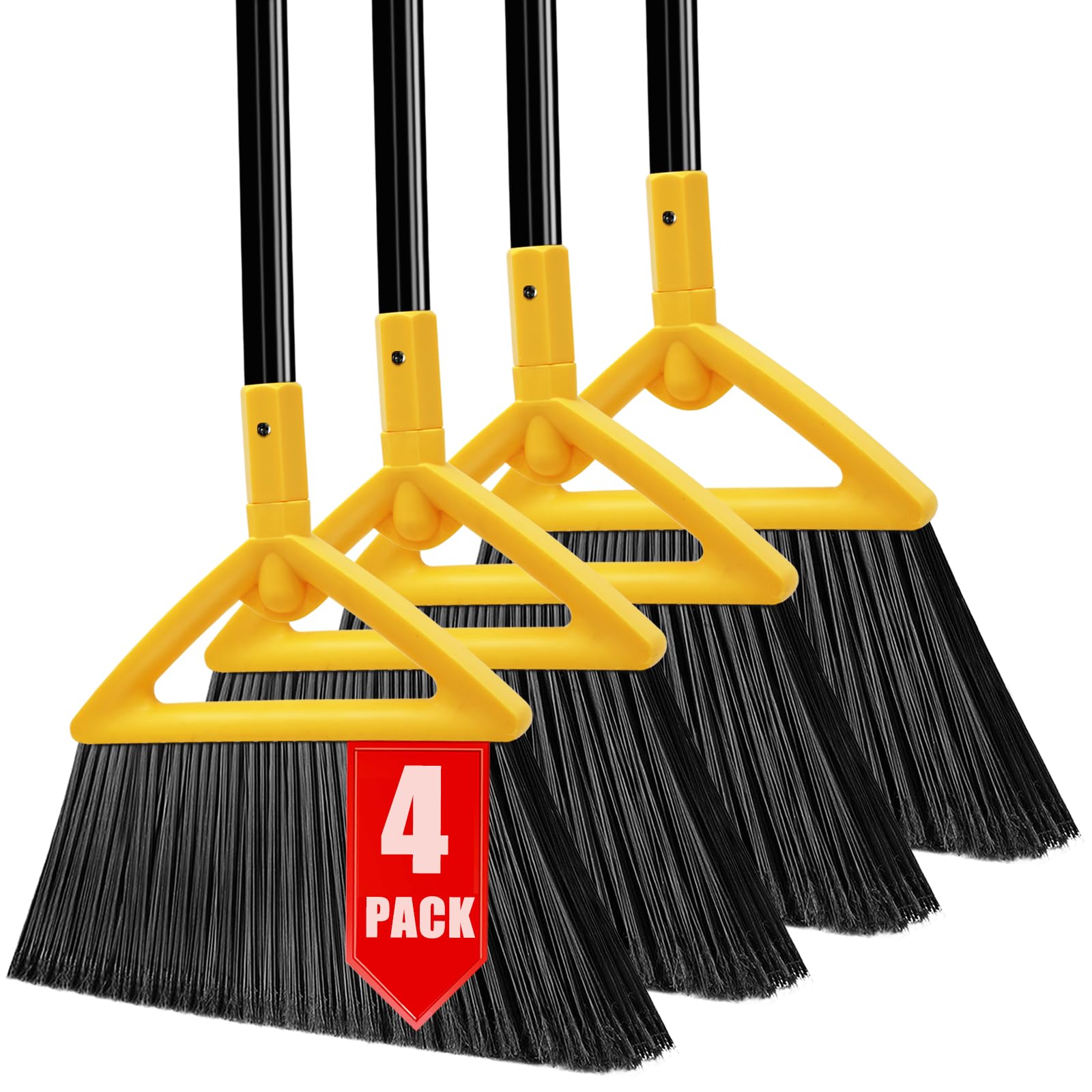 Heavy Duty Broom Outdoor and Indoor (4 Count)