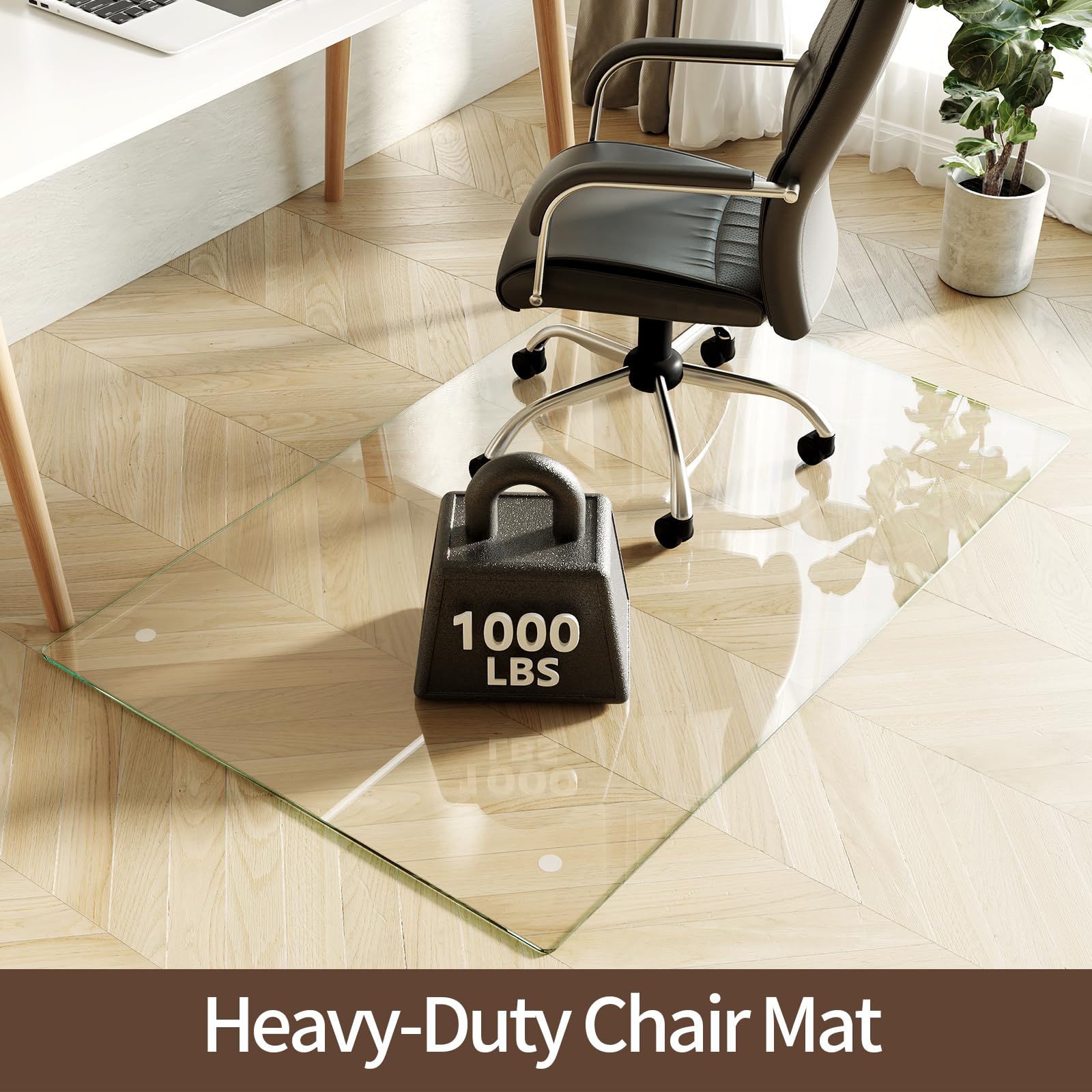 Tempered Glass Chair Mat 36"x55"