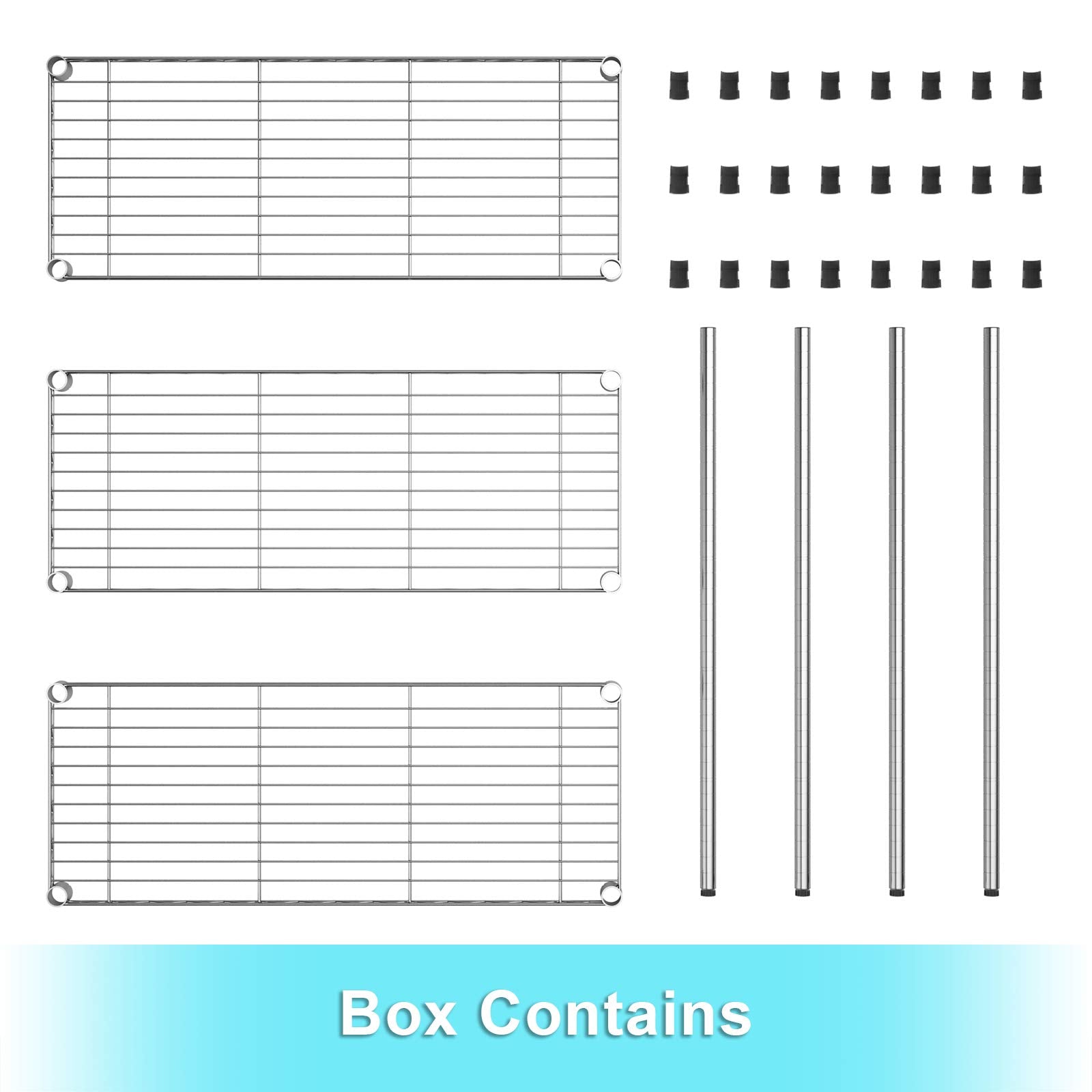 3 Tier Heavy Duty Wire Shelving