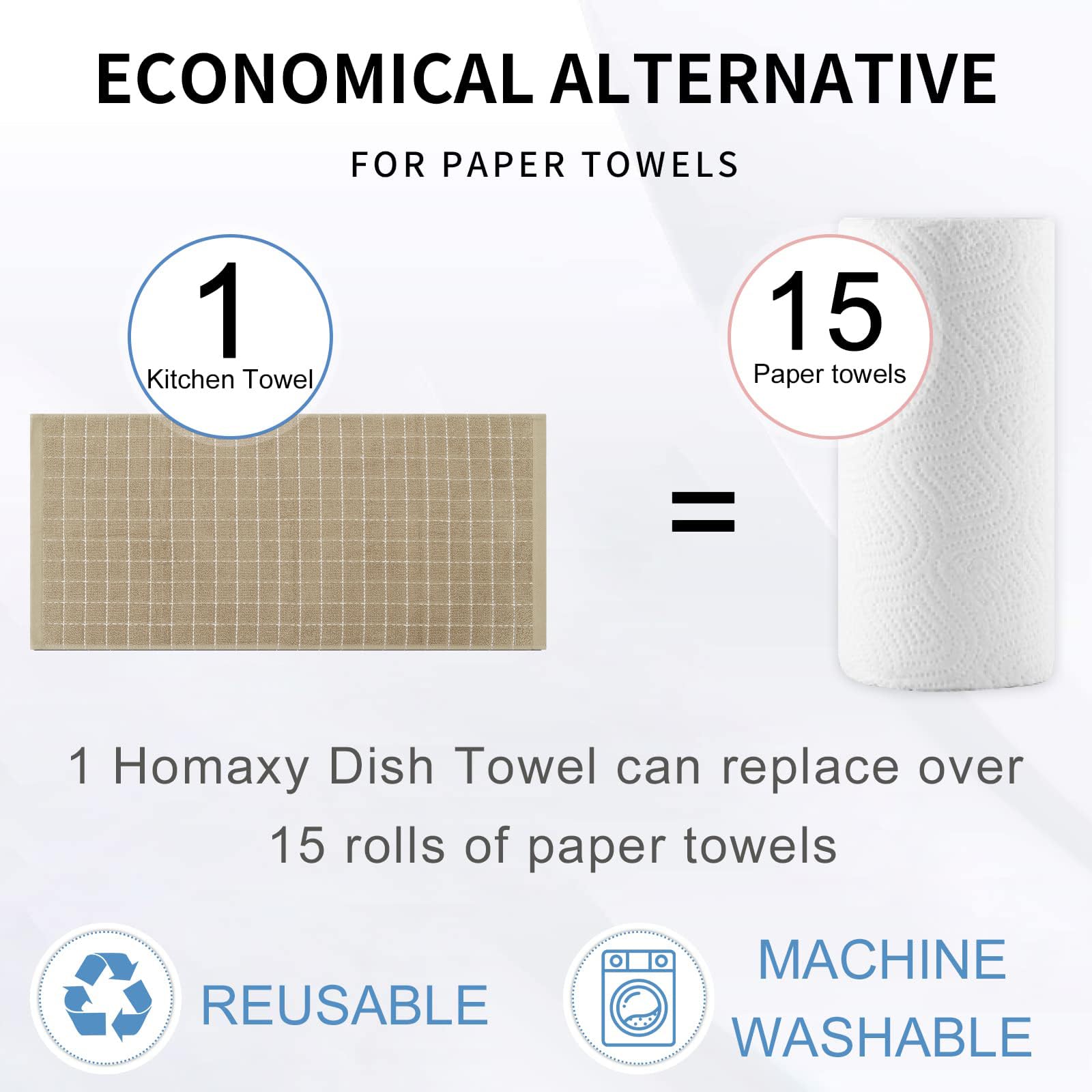 100% Cotton Terry Kitchen Towels (4 Count)