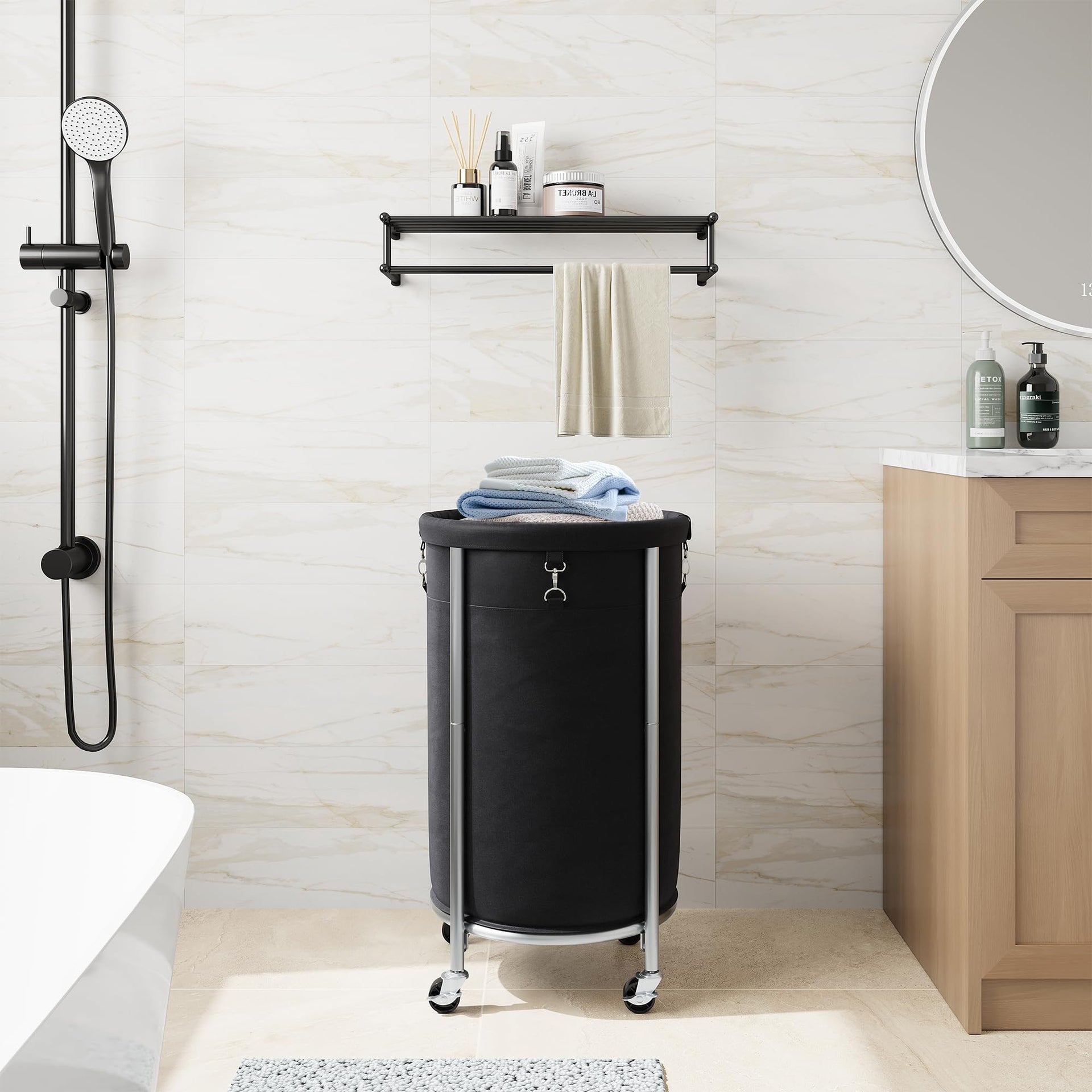 Laundry Basket with Wheels