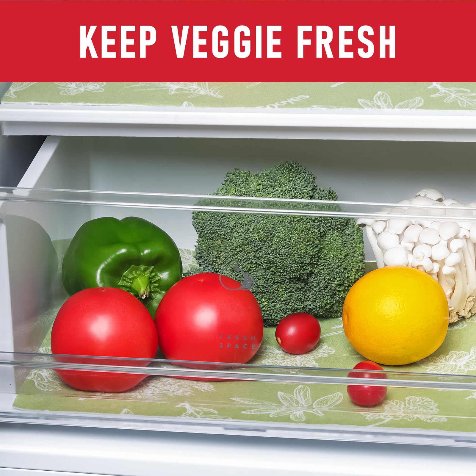 Shelf Liner for Refrigerator & Drawer (30 Sq Ft)