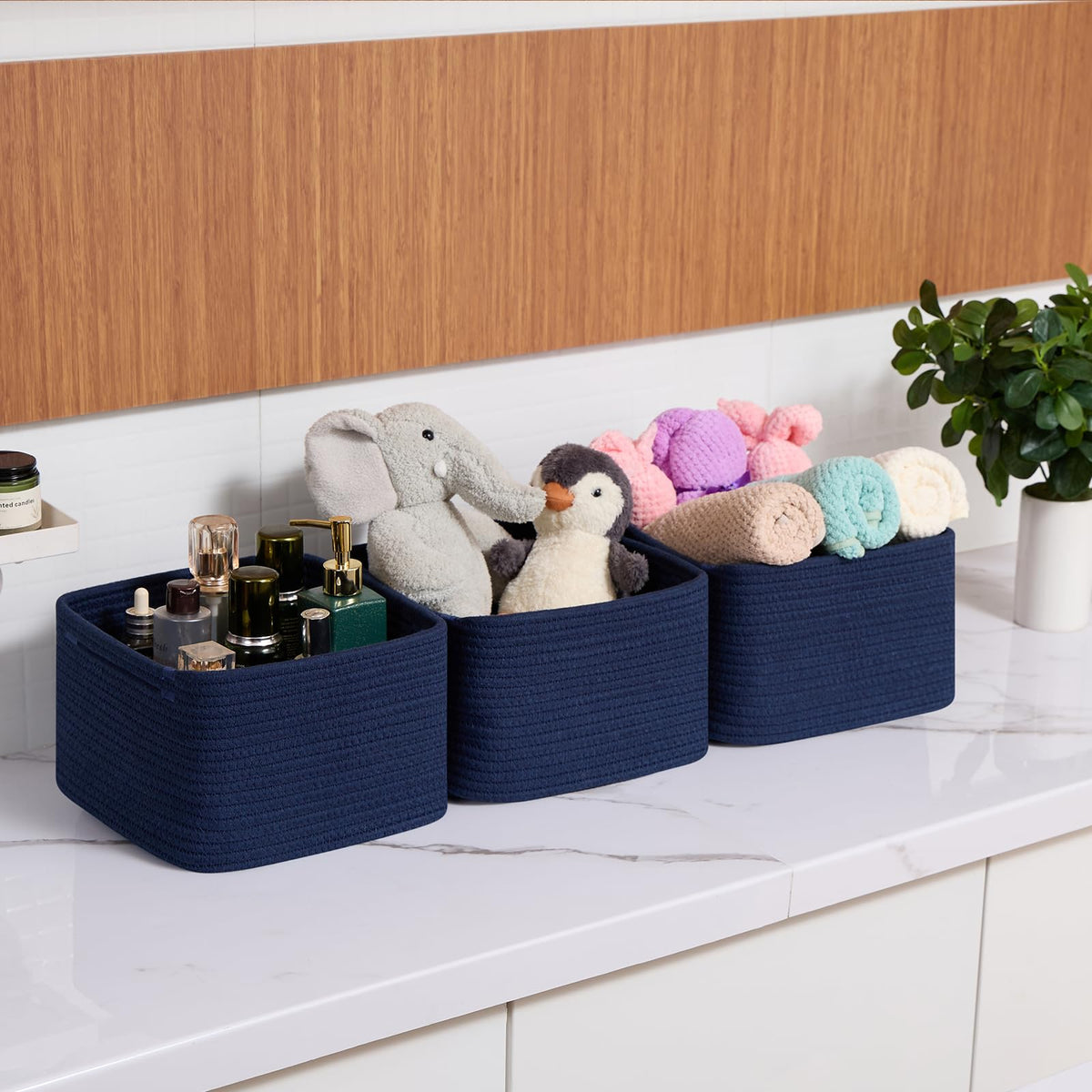 Small Organizing Baskets for Cubes Shelf (3 Count)