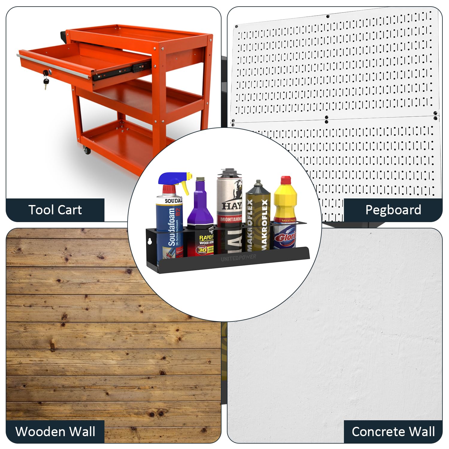 5 Aerosol Spray Can Holder
