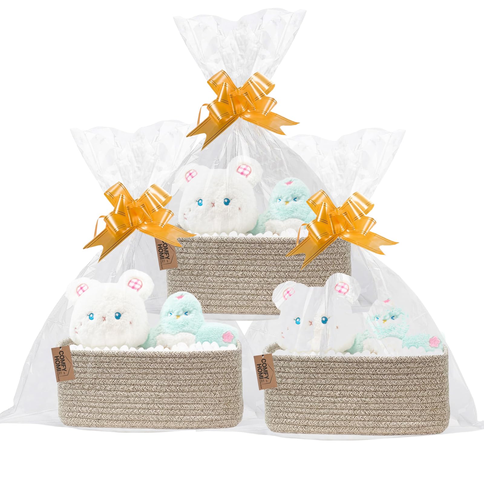 COMFY HOMI 11.5"x7.5"x4.7" Storage Baskets for Organizing (3 Count)