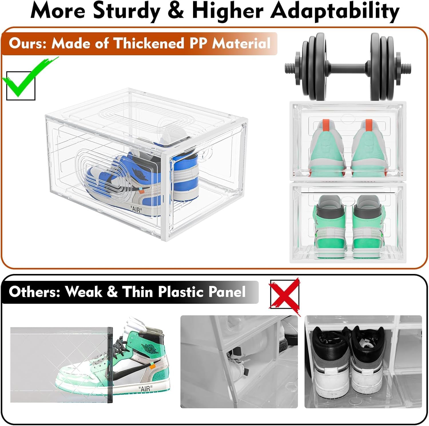 10 Pack Thicken Shoe Organizer Stackable