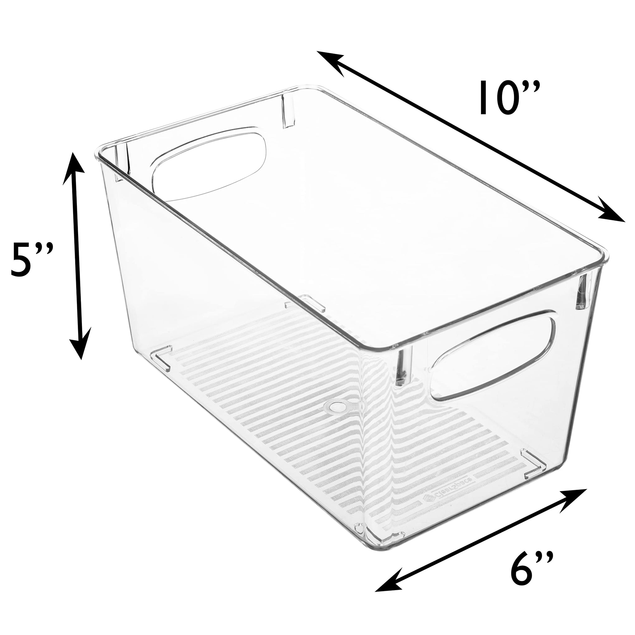 Clear Plastic Storage Bins (8 Count)
