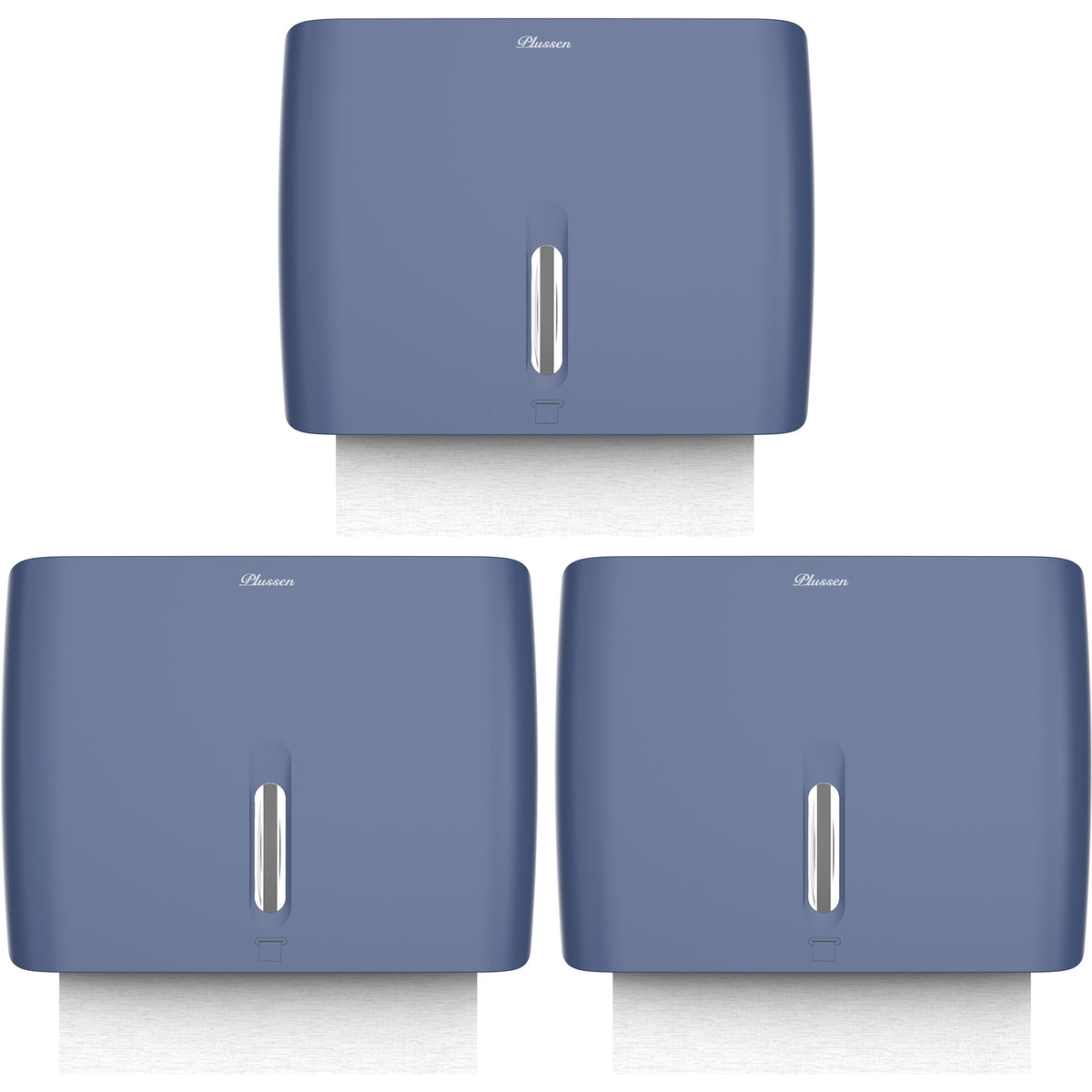 Hand Towel Dispenser for Bathroom Pack of 3 Compact Size Suitable Paper Towels Nail Free Install Or Nail Mount Installation (3 Count)