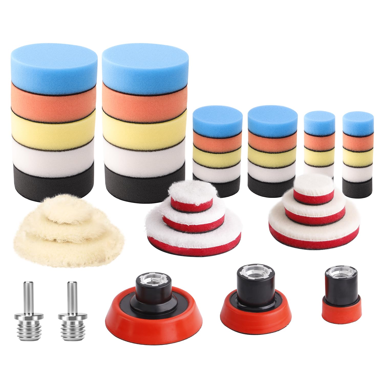 Car Foam Drill Polishing Pad Kit (44 Count)