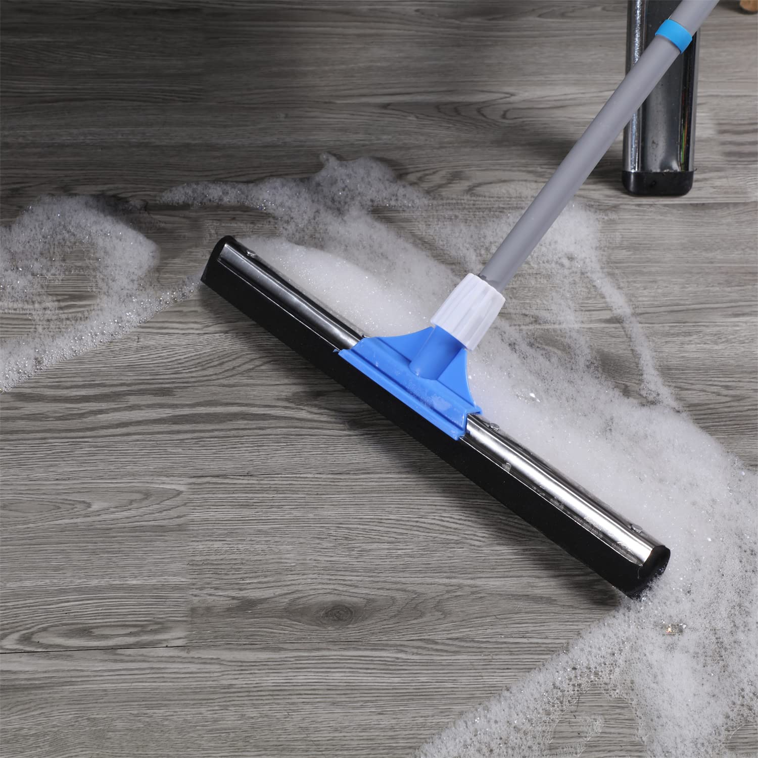 Floor Squeegee for Concrete and Tile Floor with 50" Long Handle