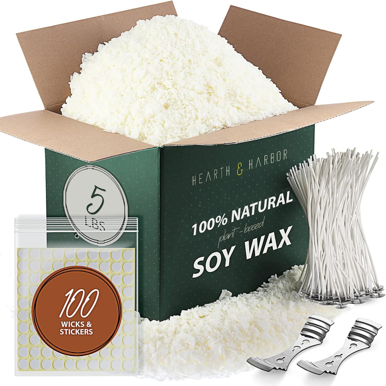 Organic Soy Candle Wax for Candle Making (4 Count)