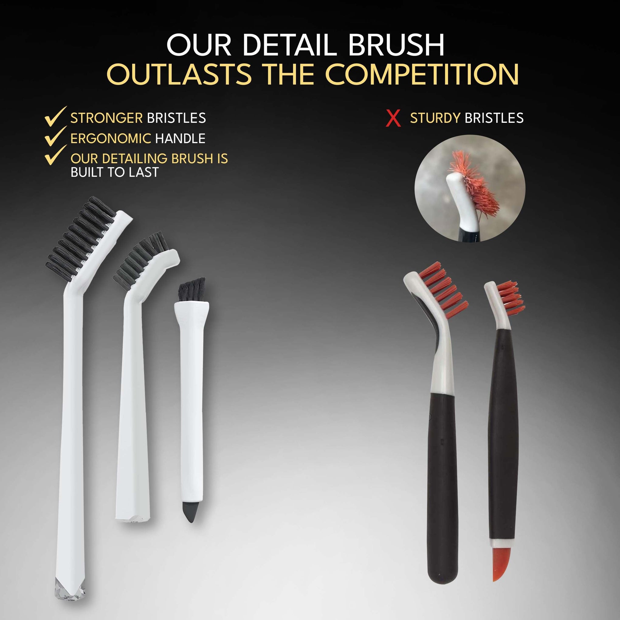 Grout Cleaning Brushes Set (3 Count)