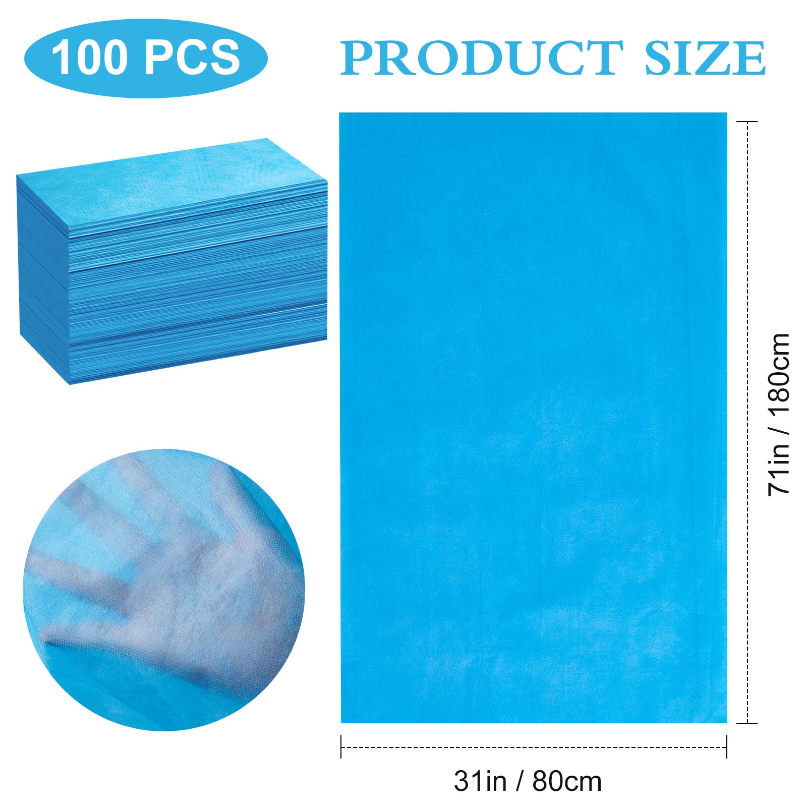 100 Pack Disposable Bed Sheets (100 Count)