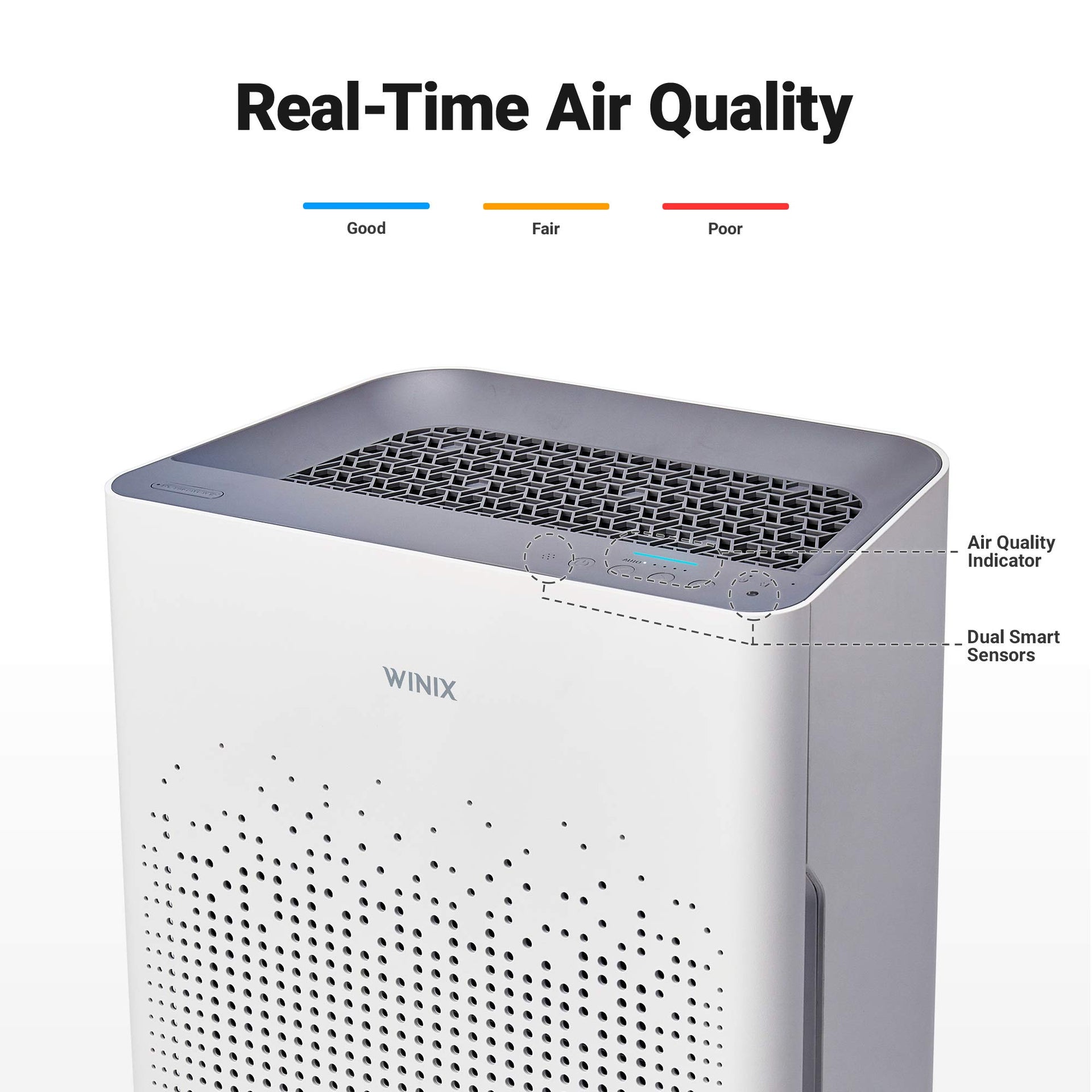 AM90 Air Purifier for Home Large Room Up to 1740 Ft² in 1 Hr With Air Quality Monitor