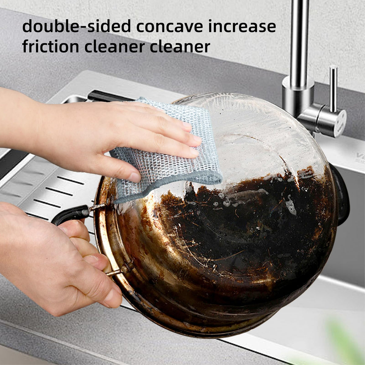 5Pcs Non Scratch Wire Dishcloth (5 Count)