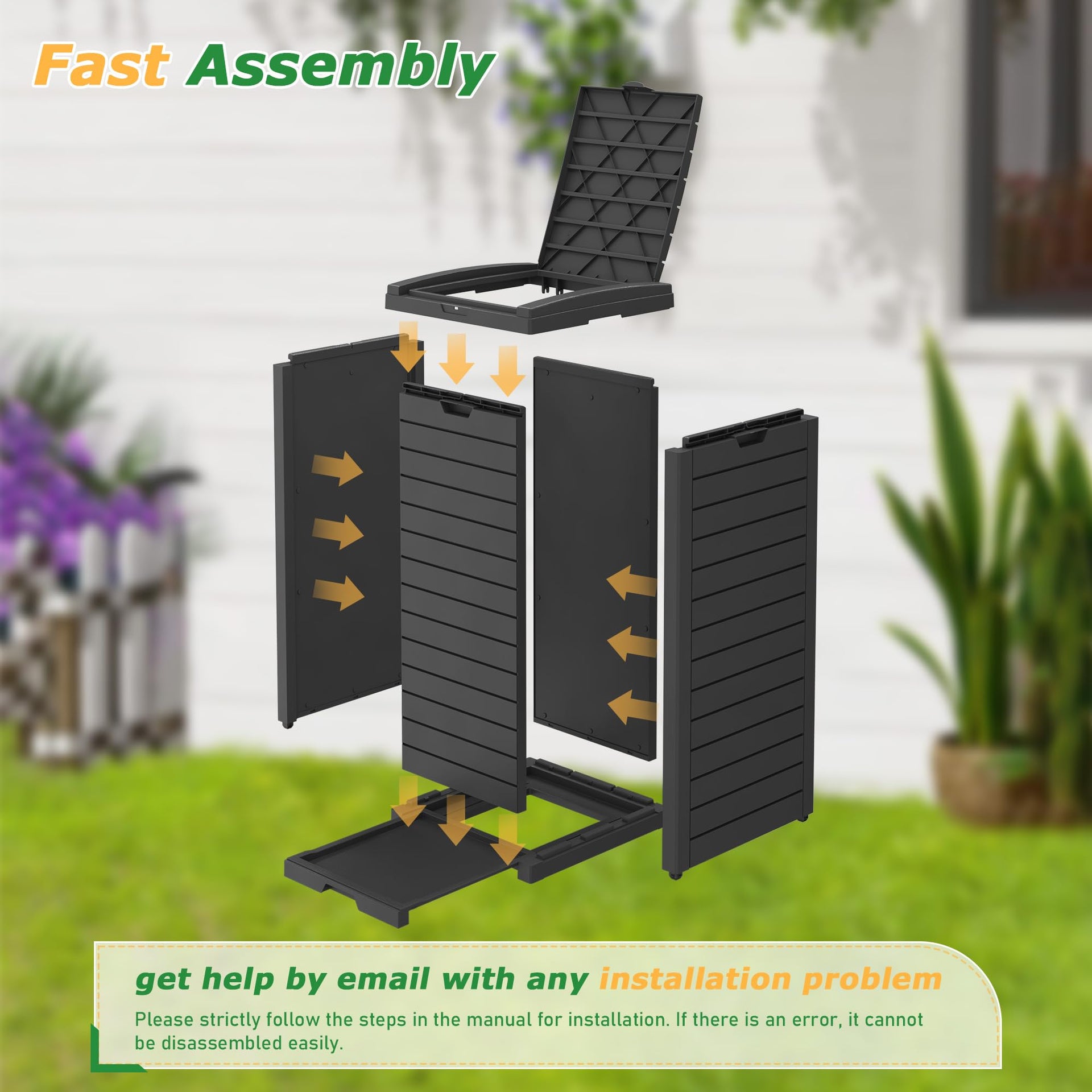 31 Gal Outdoor Trash Can with Lid