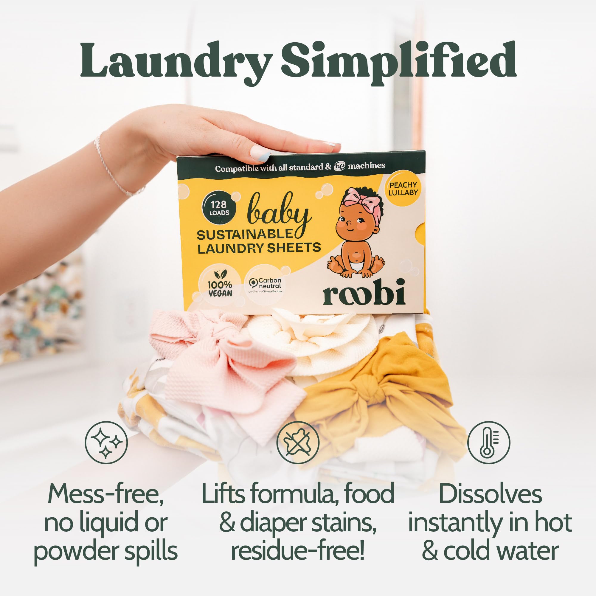 Baby Laundry Detergent Sheets (128 Count)