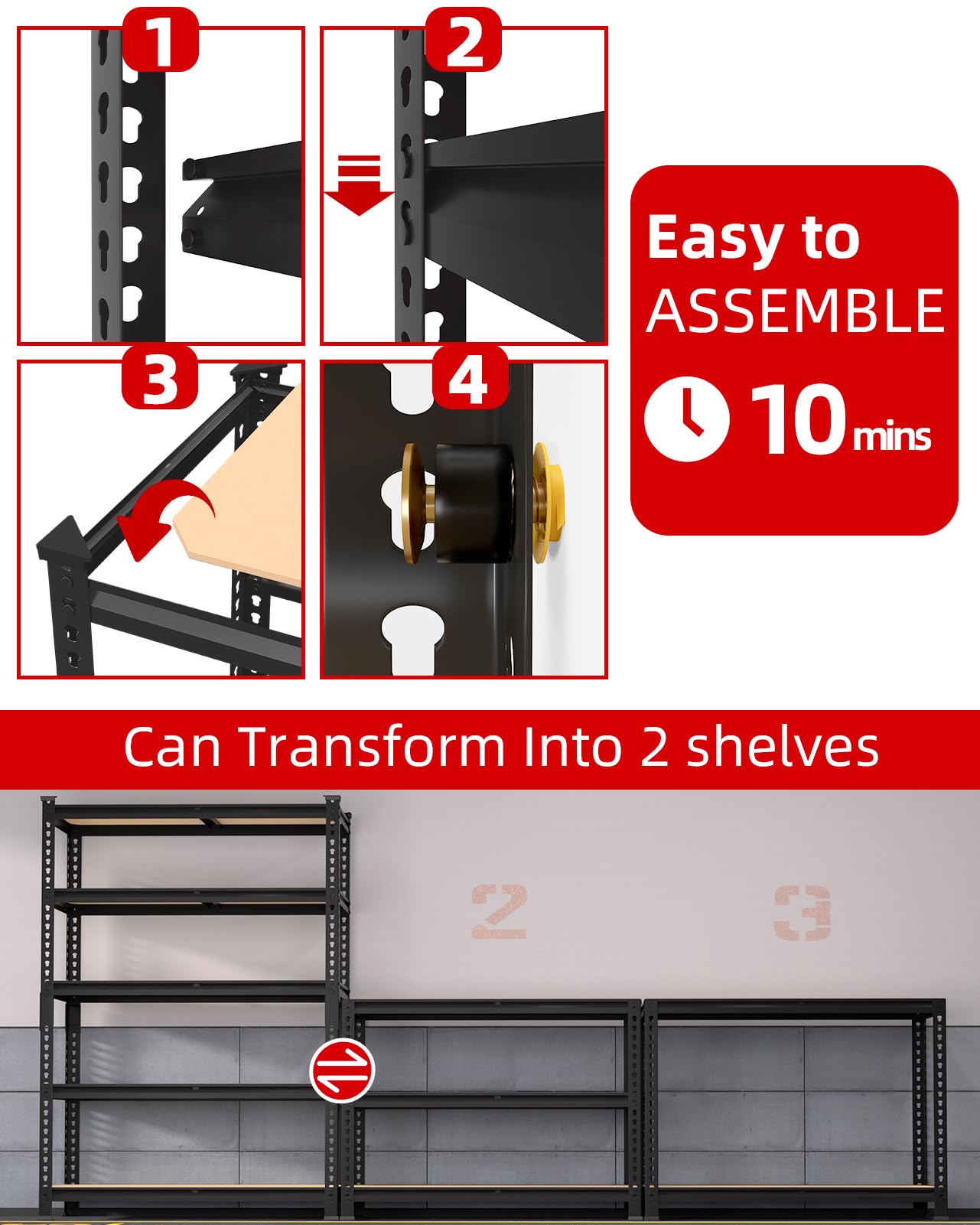 5 Tier Garage Storage Shelves