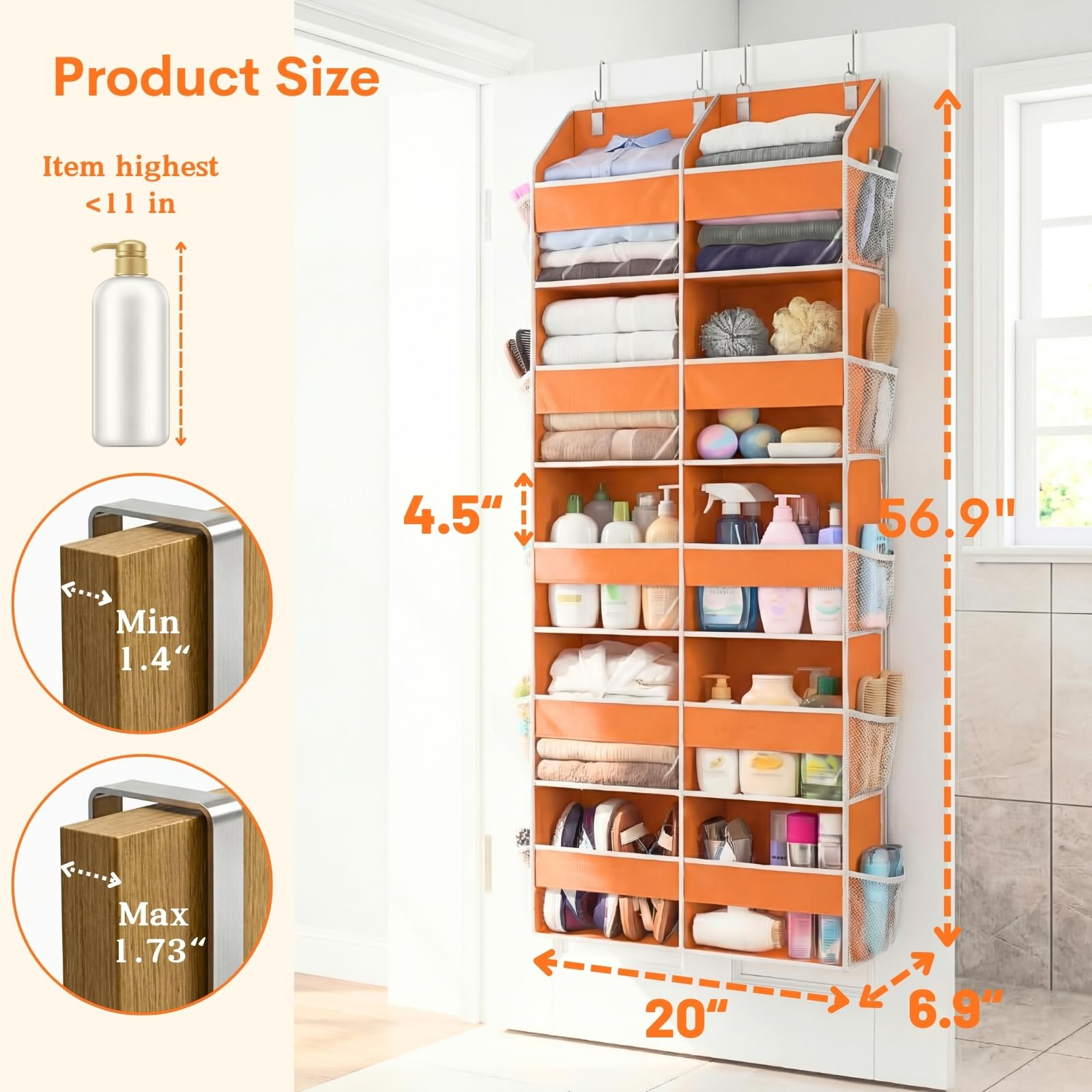 Over The Door Organizer 5 Tiers