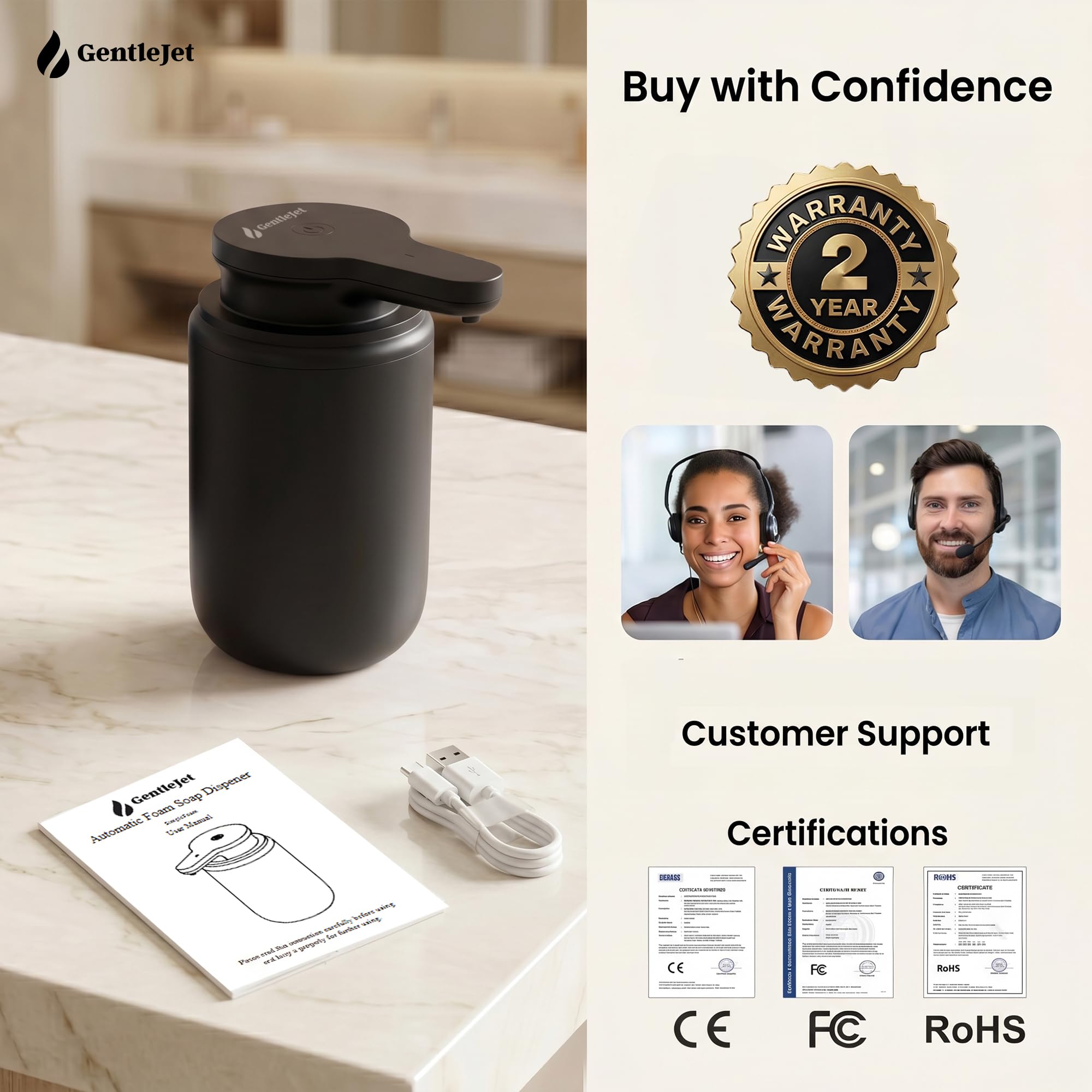 SimpleFoam Automatic Foaming Soap Dispenser Touchless Sensor